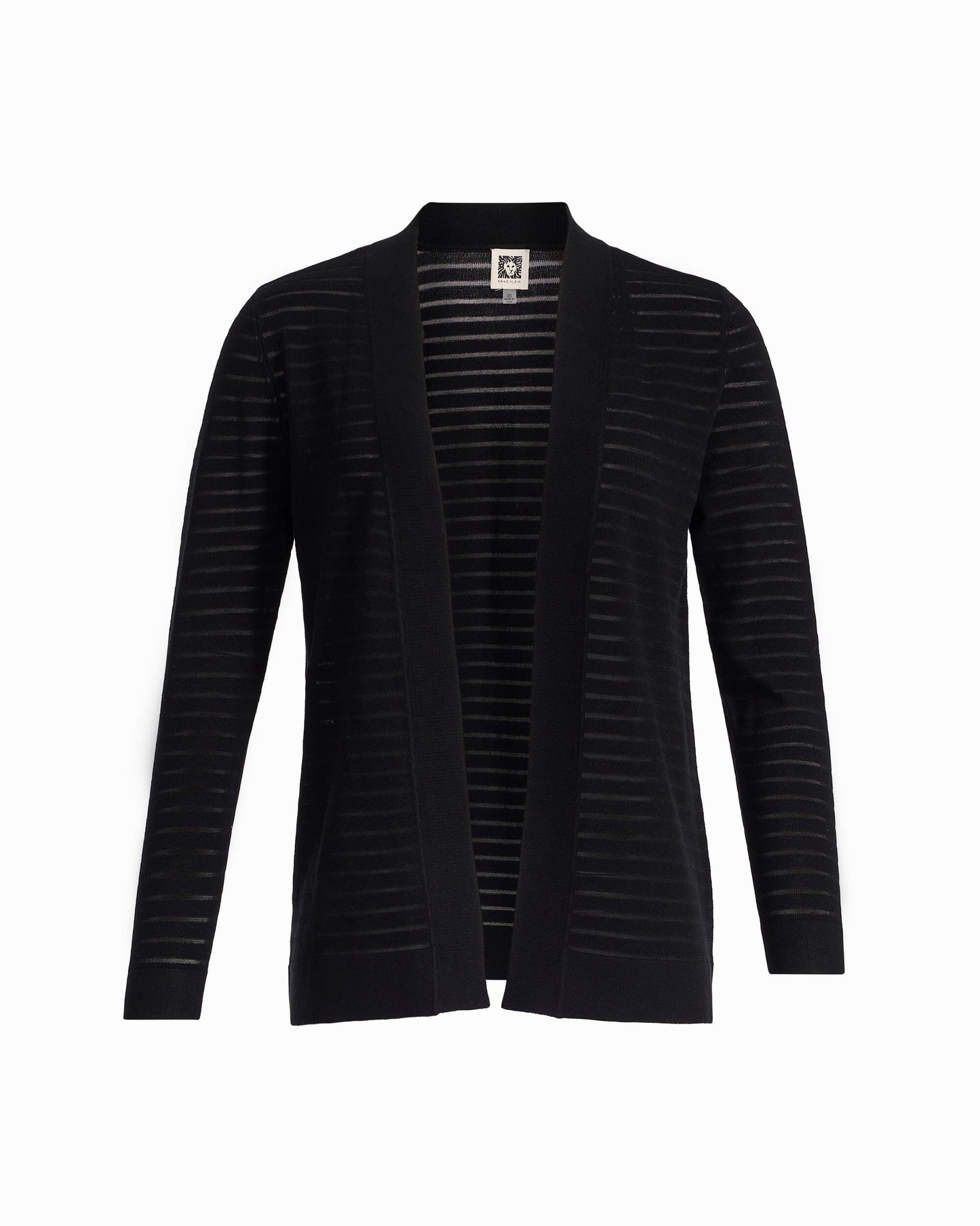 Anne Klein Sheer Stripe Open Front Cardigan