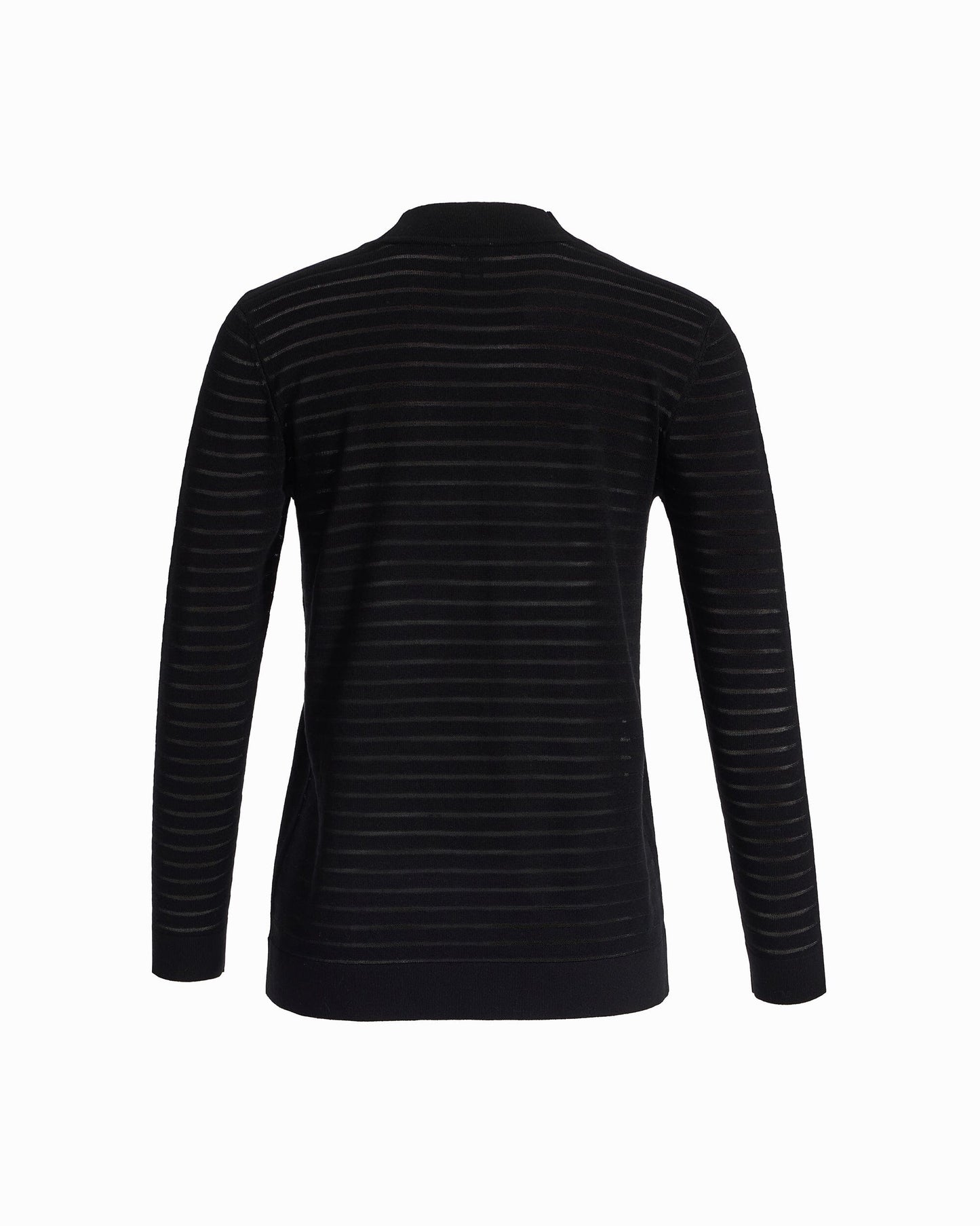 Anne Klein Sheer Stripe Open Front Cardigan