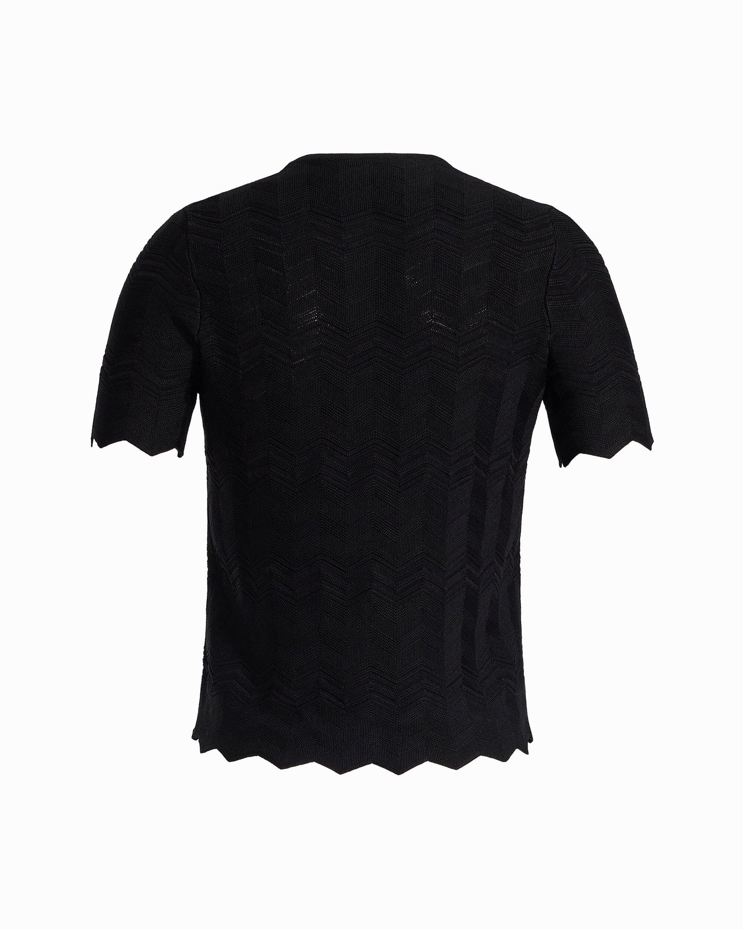 Anne Klein Button Front Zigzag Pointelle Cardigan