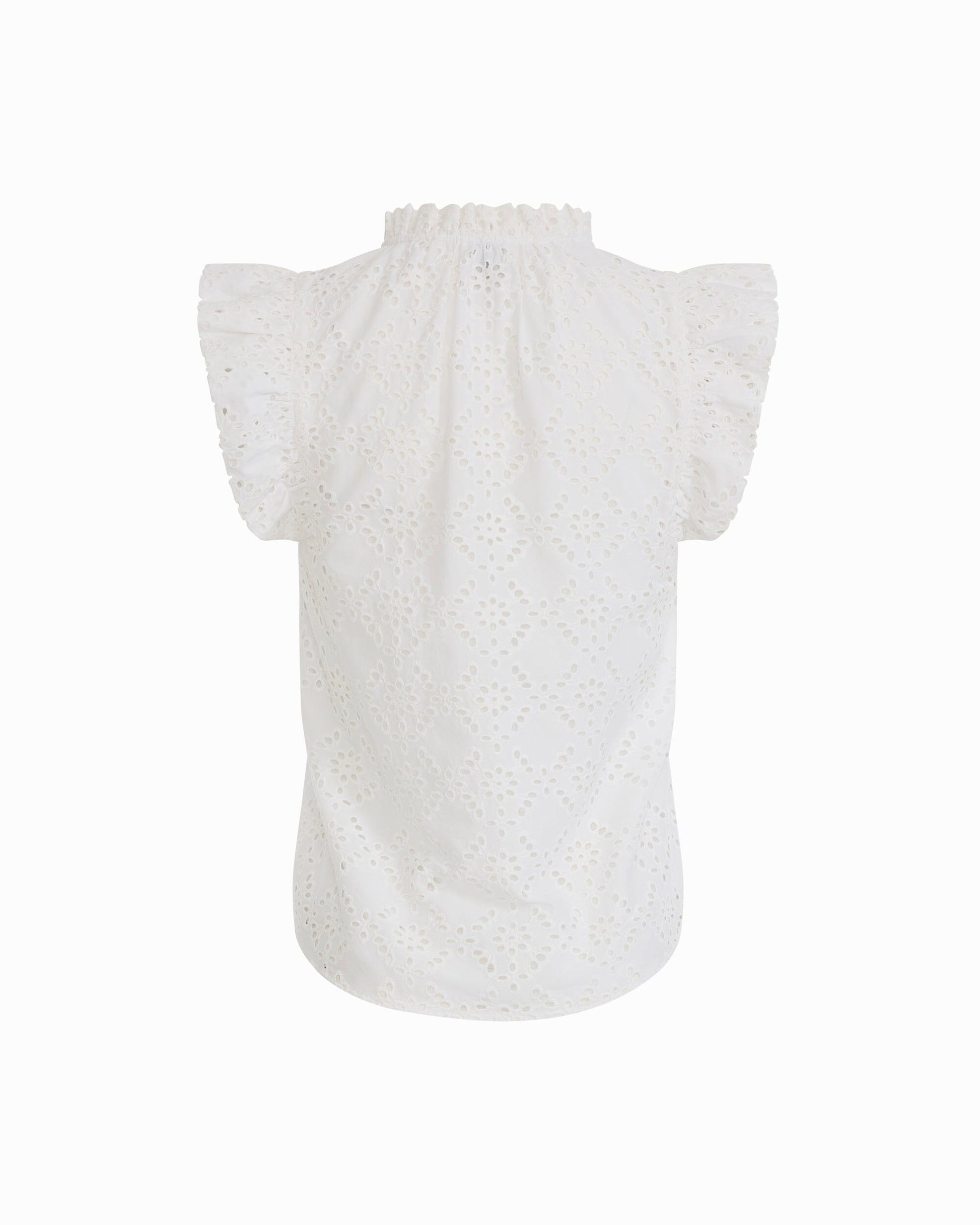 Anne Klein V-Neck Flutter Sleeve Blouse