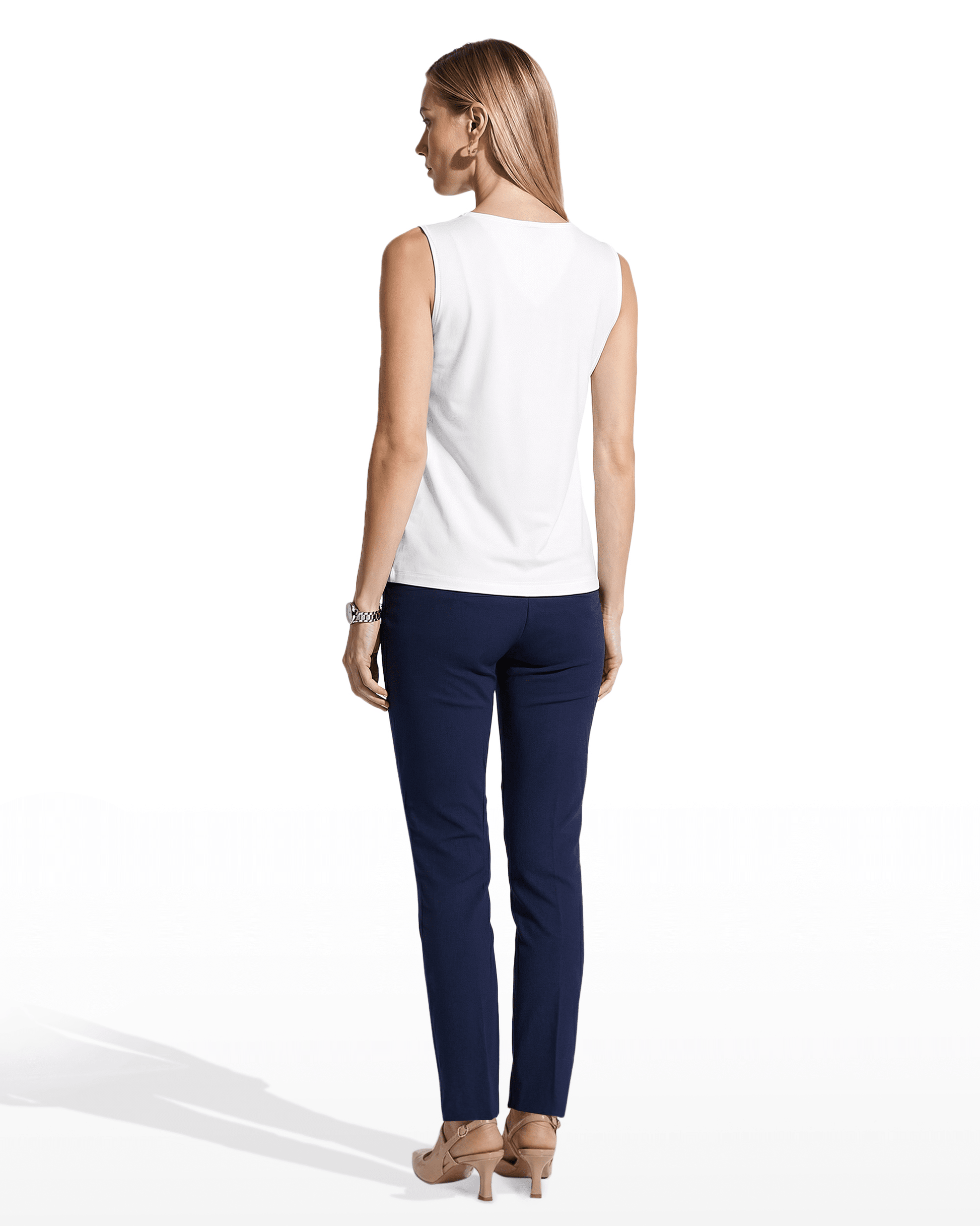 Anne Klein Asymmetric Pleated Shell Top