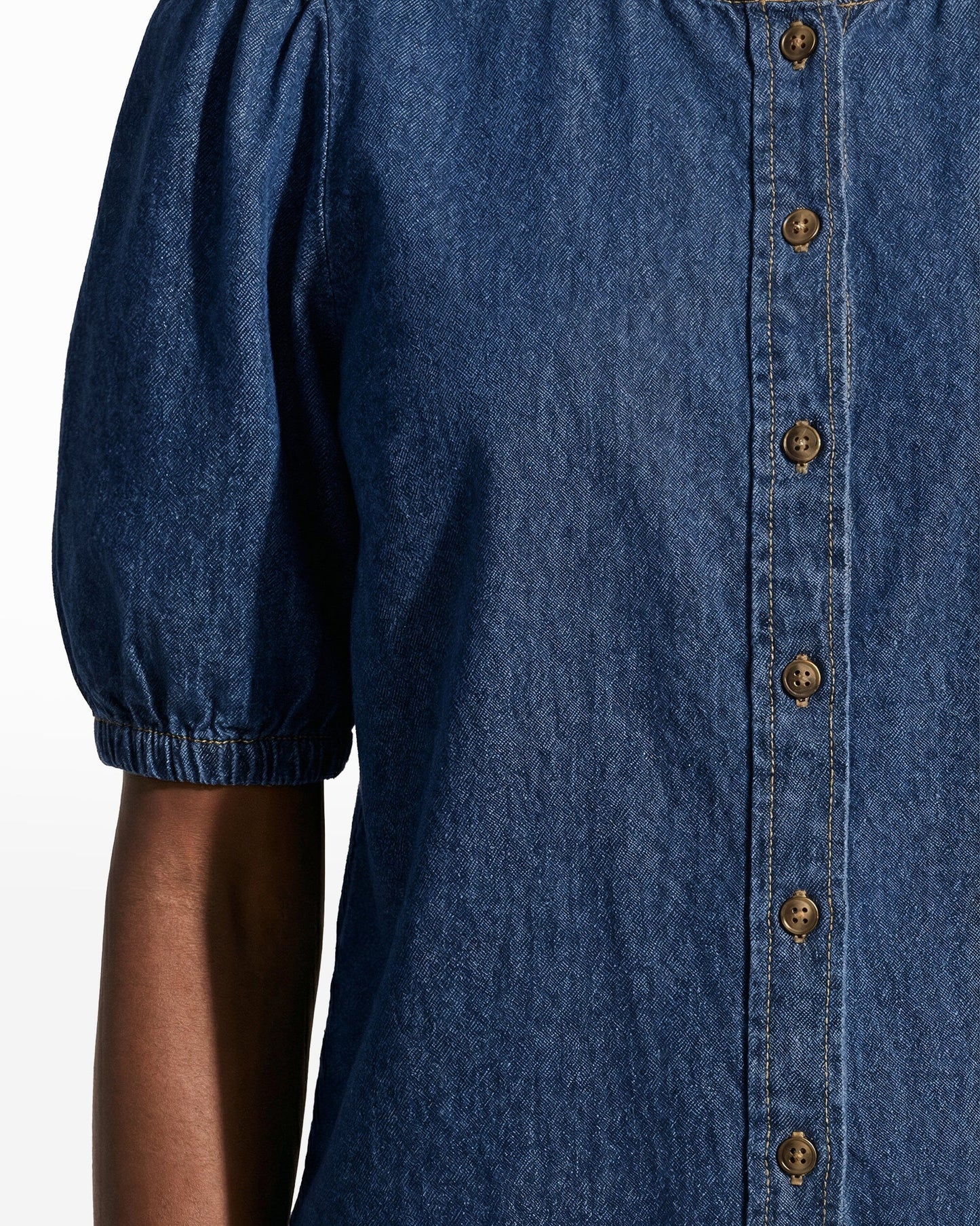 Anne Klein Gathered Short Sleeve Blouse
