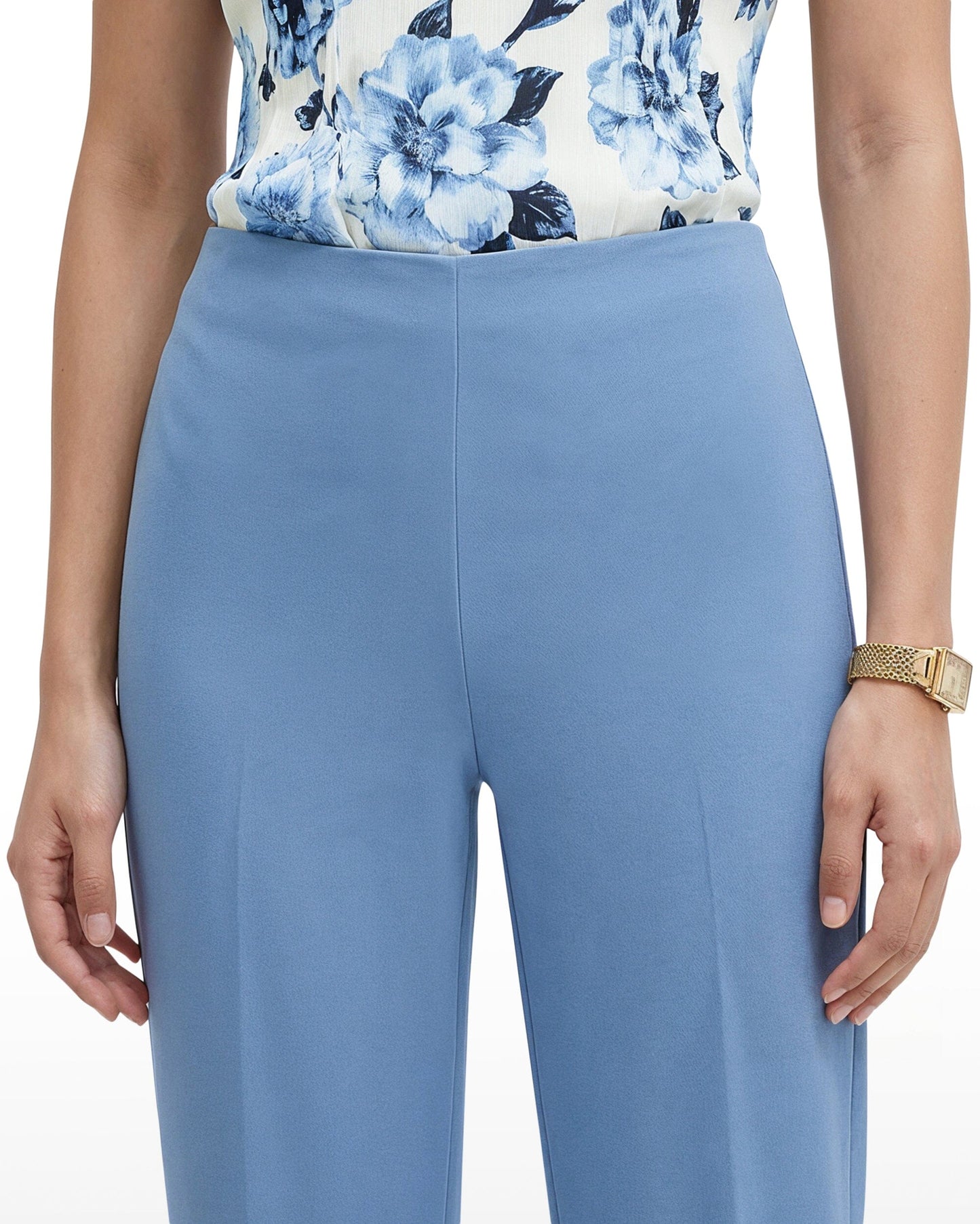 Anne Klein Straight Ankle Hollywood Waist Pants