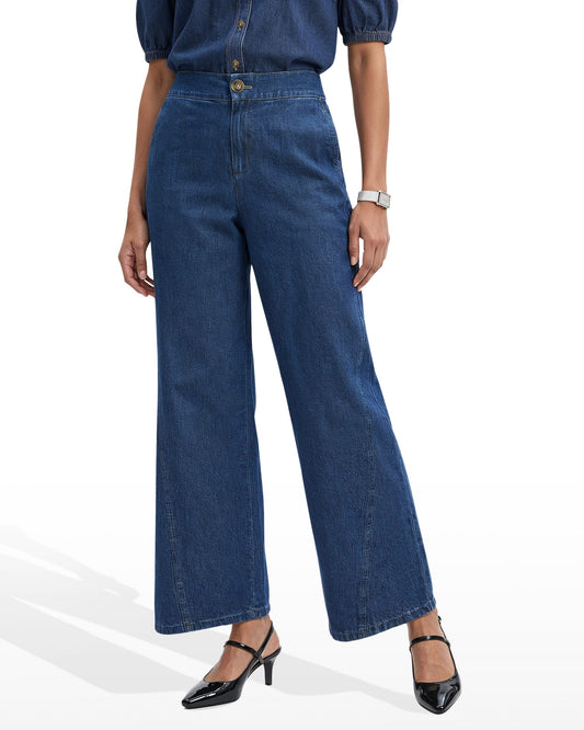 Anne Klein Wide Leg Pants with Curved Seams