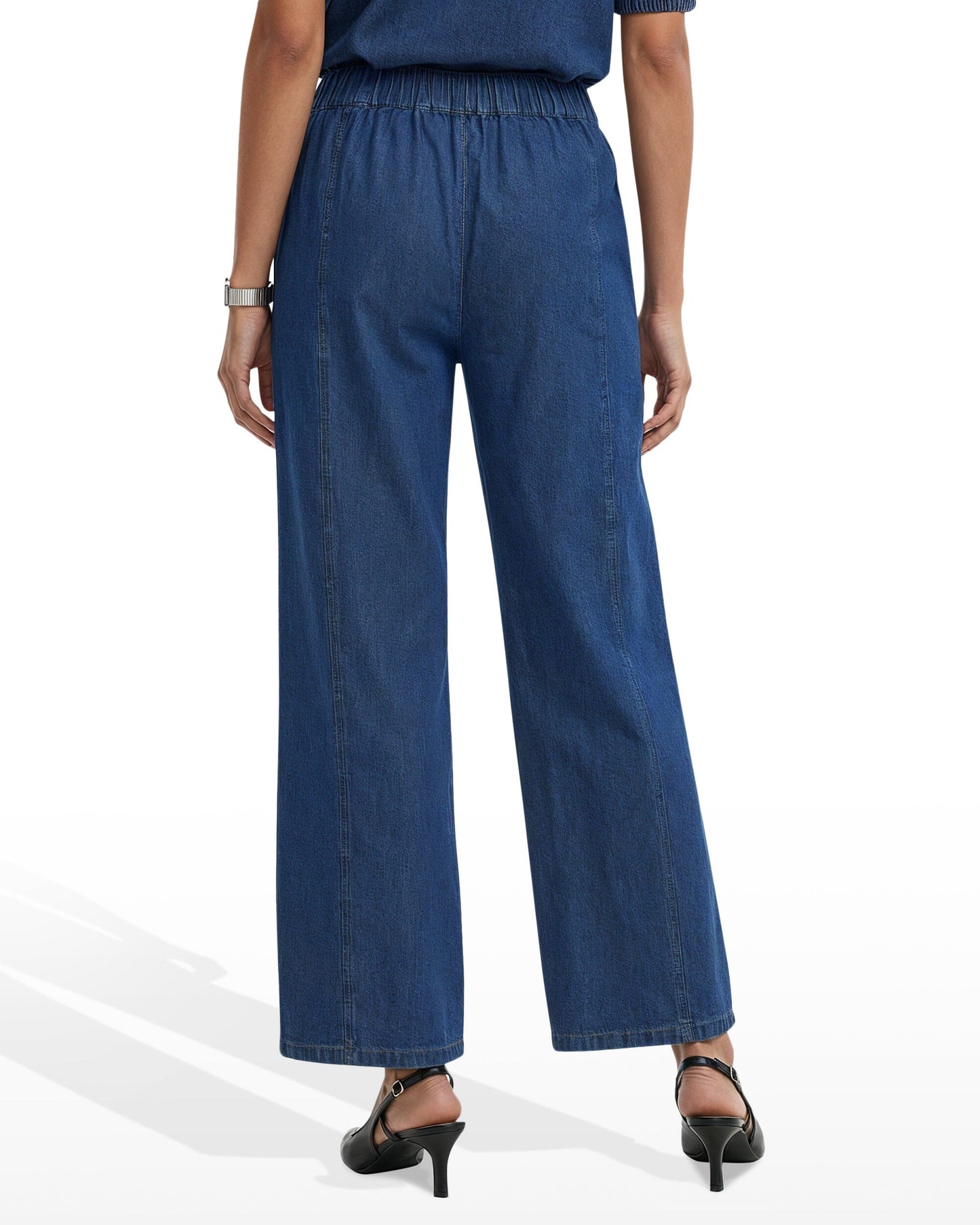 Anne Klein Wide Leg Pants with Curved Seams