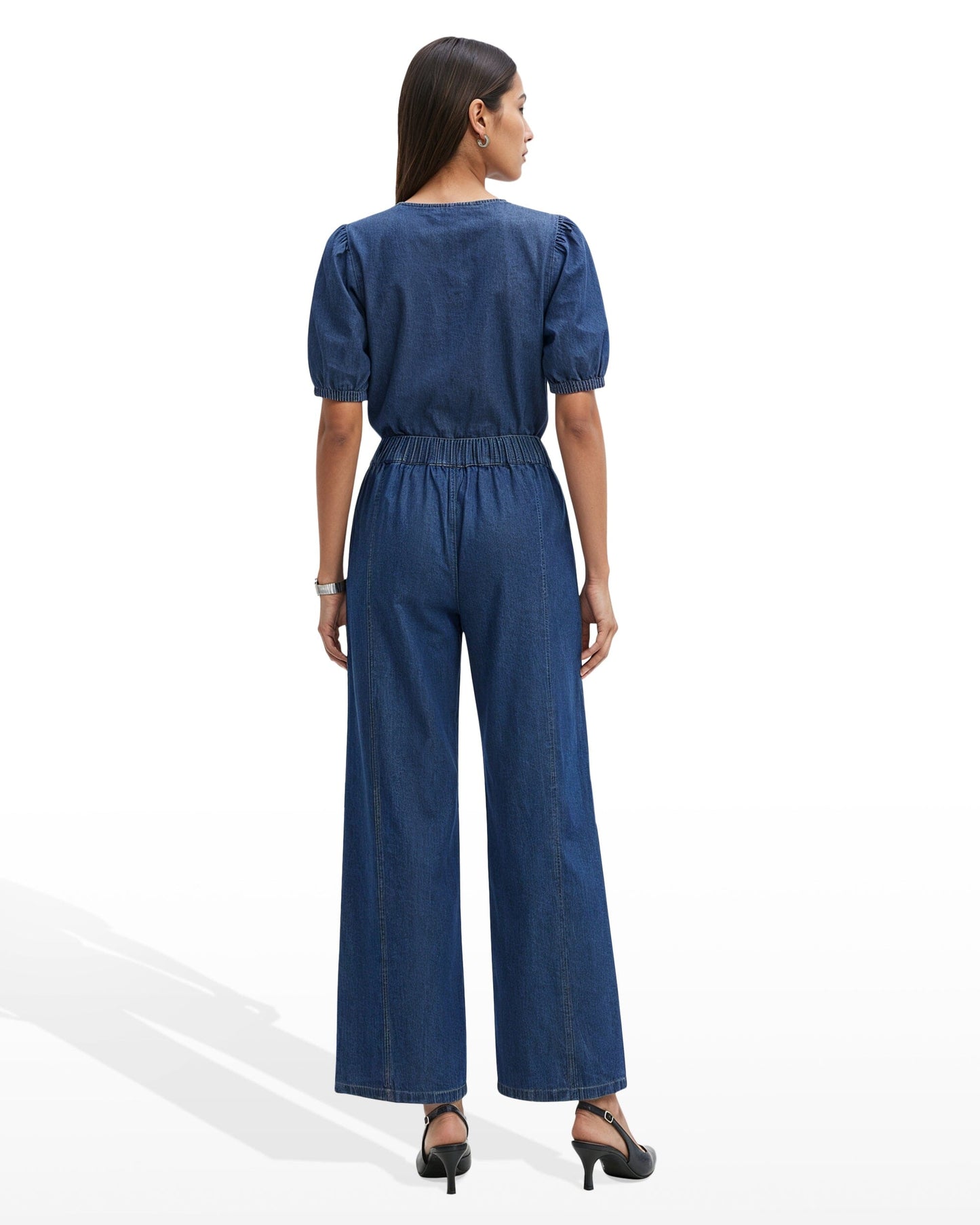 Anne Klein Wide Leg Pants with Curved Seams