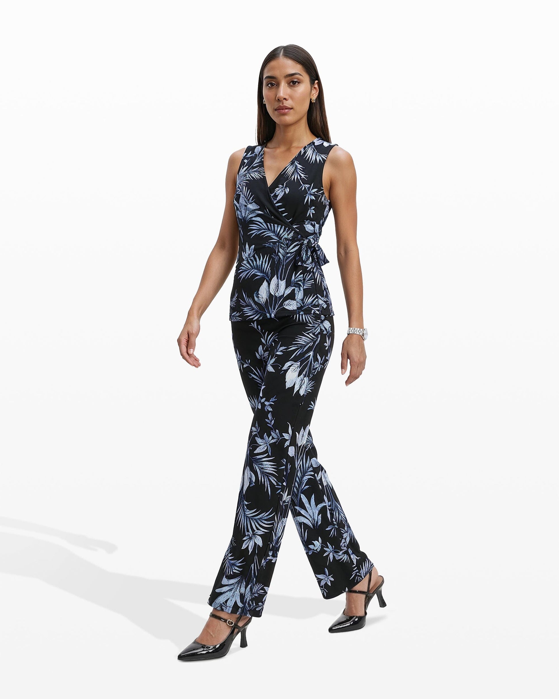 Anne Klein Wide-Leg Palazzo Pant High-Rise Waistband