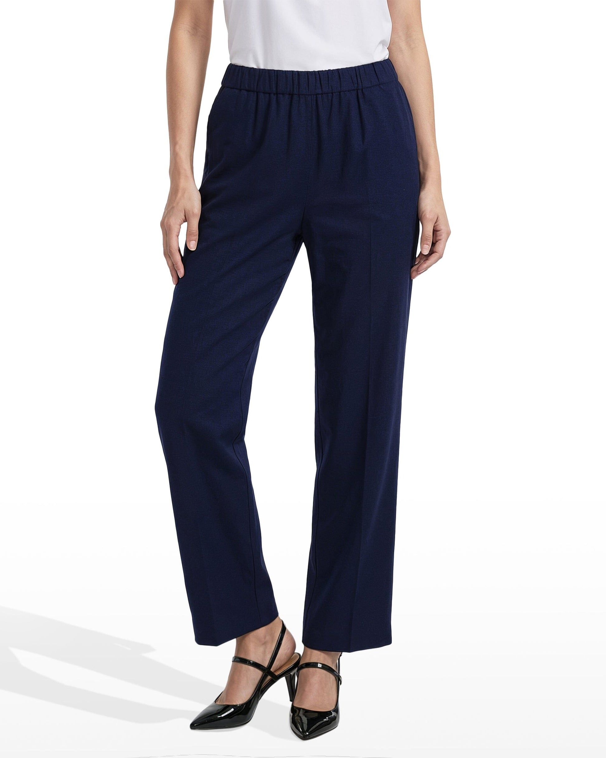 Anne Klein Straight Ankle Pull-On Pants