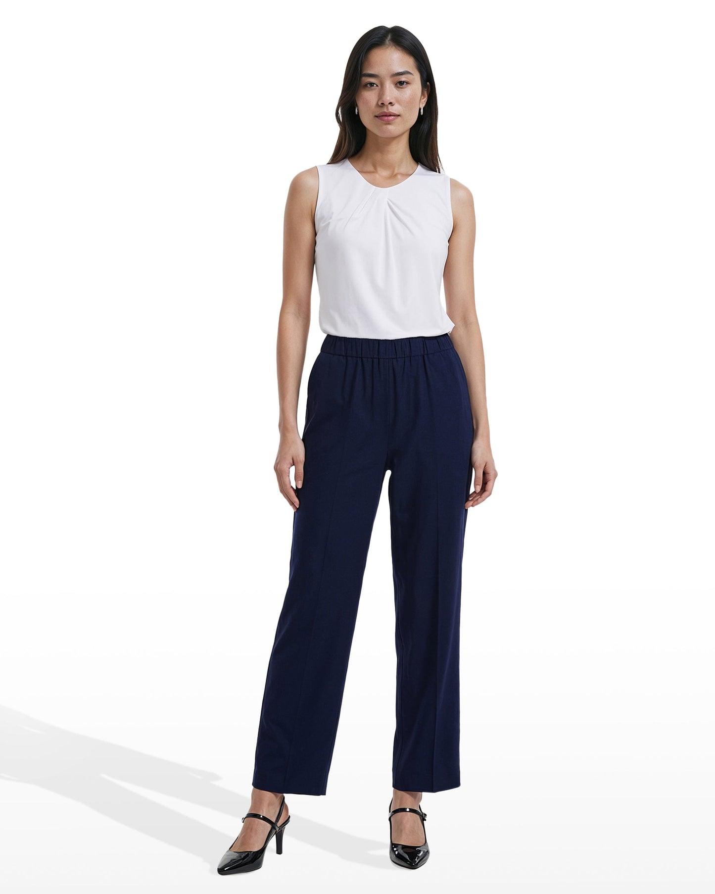 Anne Klein Straight Ankle Pull-On Pants