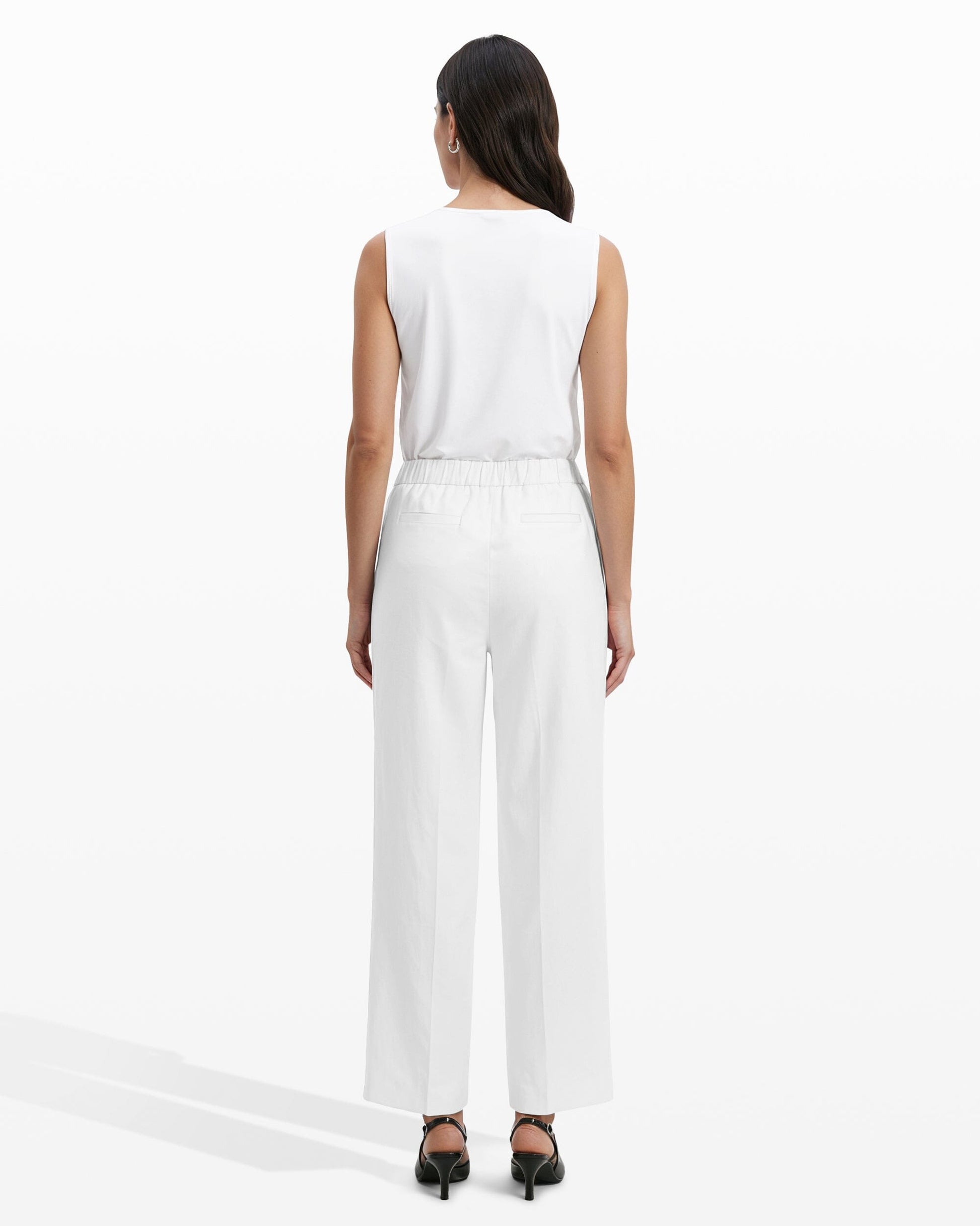 Anne Klein Straight Ankle Pull-On Lined Trousers