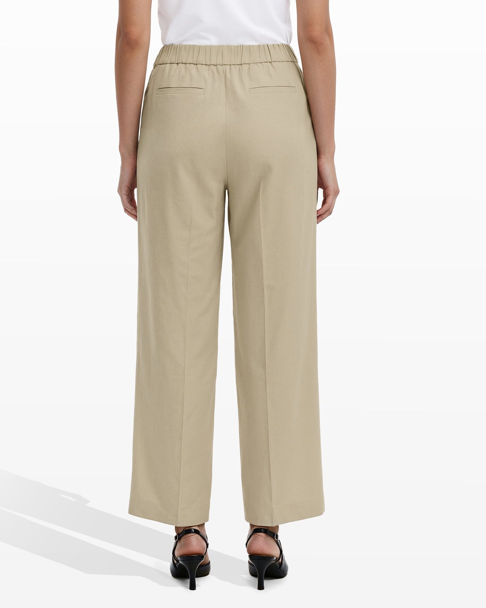 Anne Klein Straight Ankle Slash Pocket Pull-On Pants
