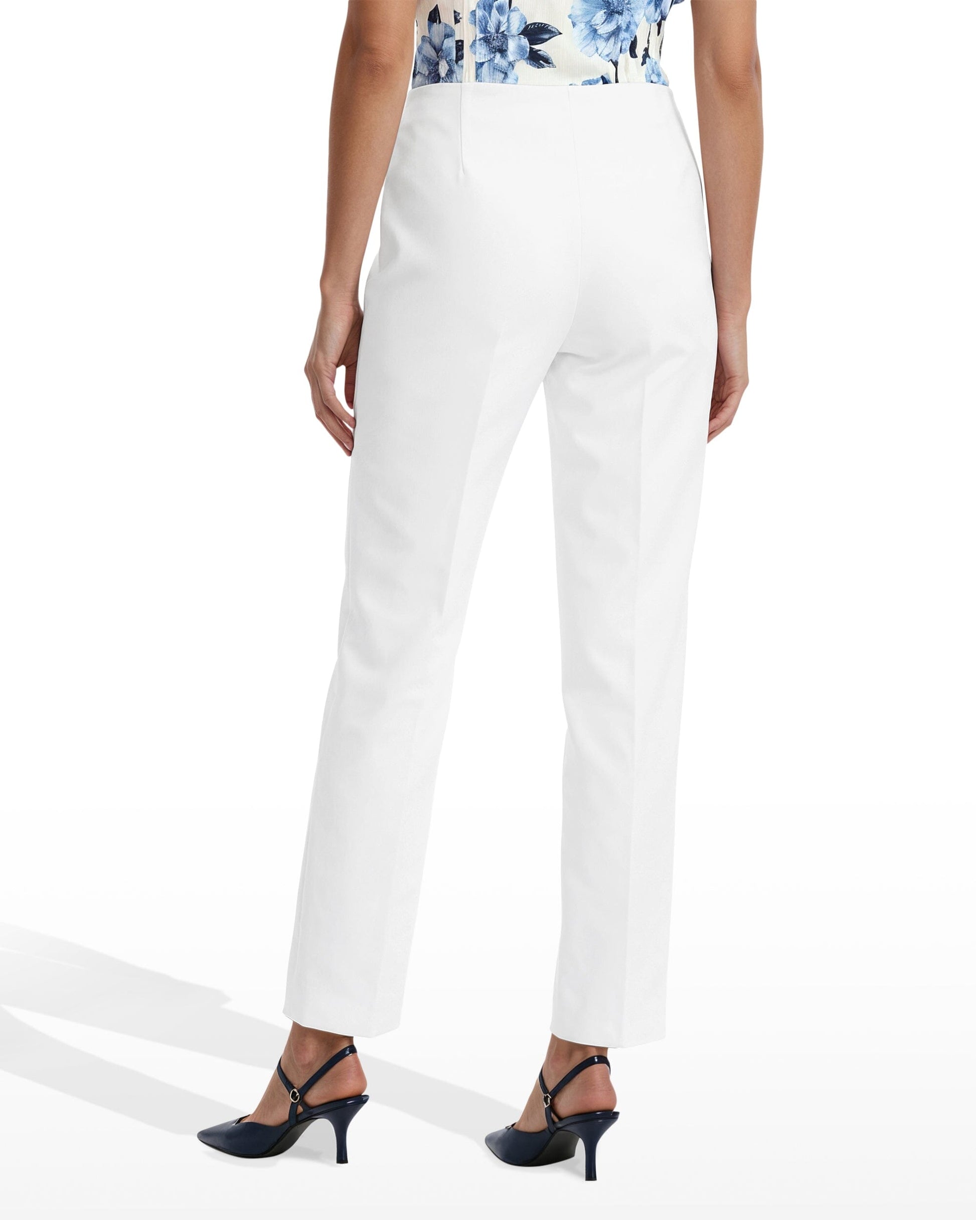 Anne Klein Straight Ankle Hollywood Waist Pants