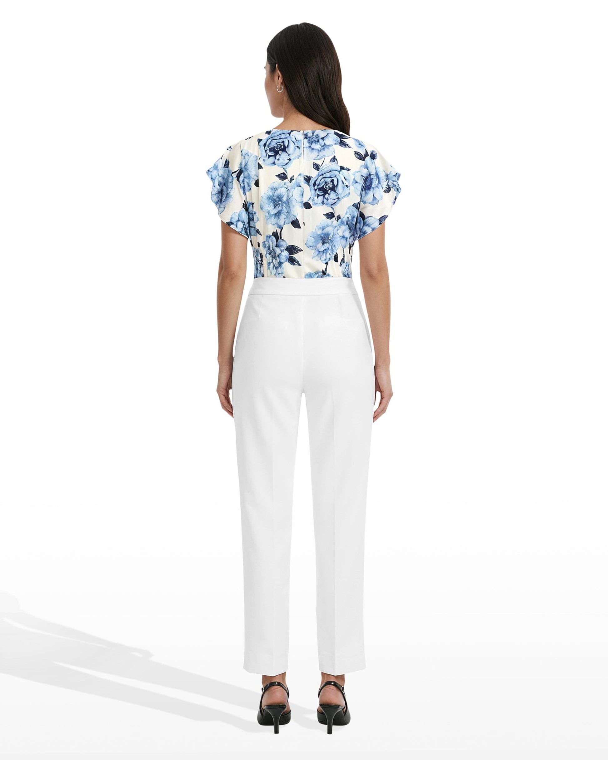 Anne Klein Straight Ankle Hollywood Waist Pants