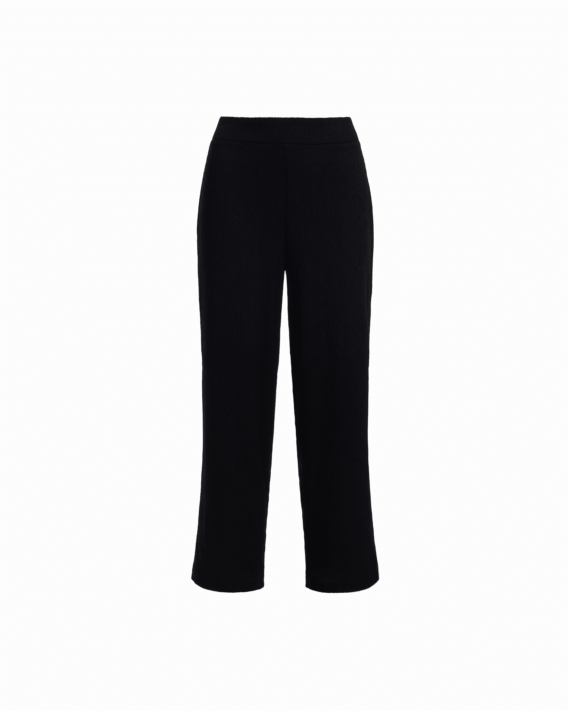 Anne Klein Wide Leg Crop Pull-On Pants in ANNE BLACK
