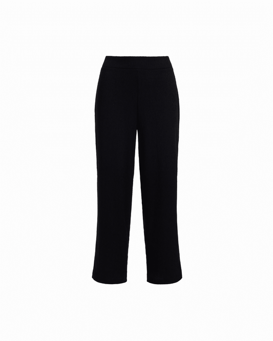 Anne Klein Wide Leg Crop Pull-On Pants in ANNE BLACK