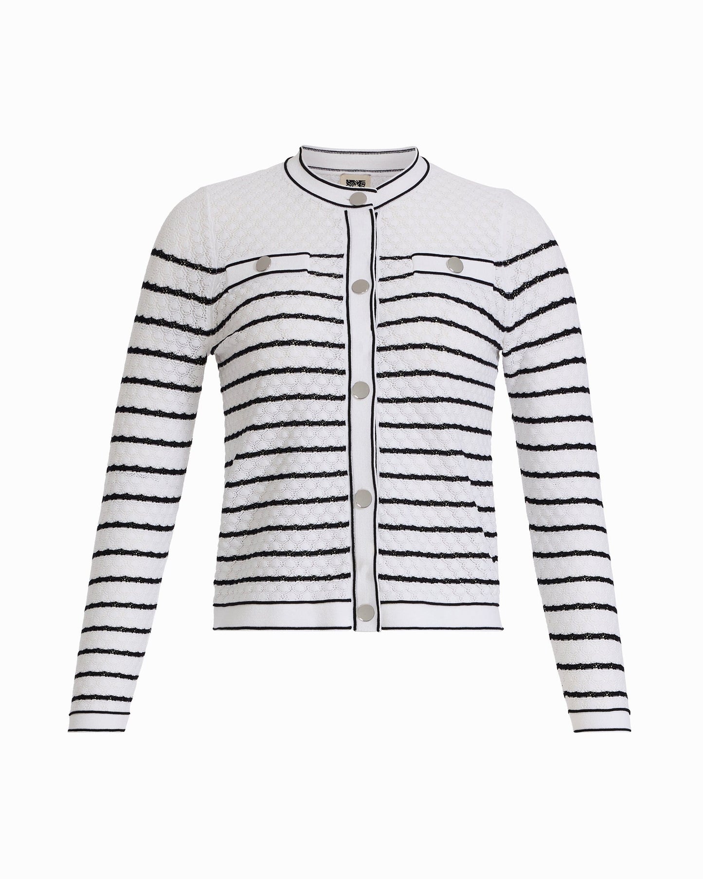 Anne Klein Crew Neck Stitch Lady Jacket