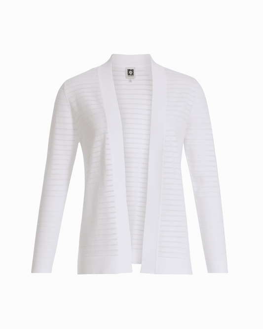 Anne Klein Sheer Stripe Petite Cardigan