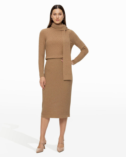 Anne Klein Diamond Stitch Skirt Sweater Skirt| Anne klein