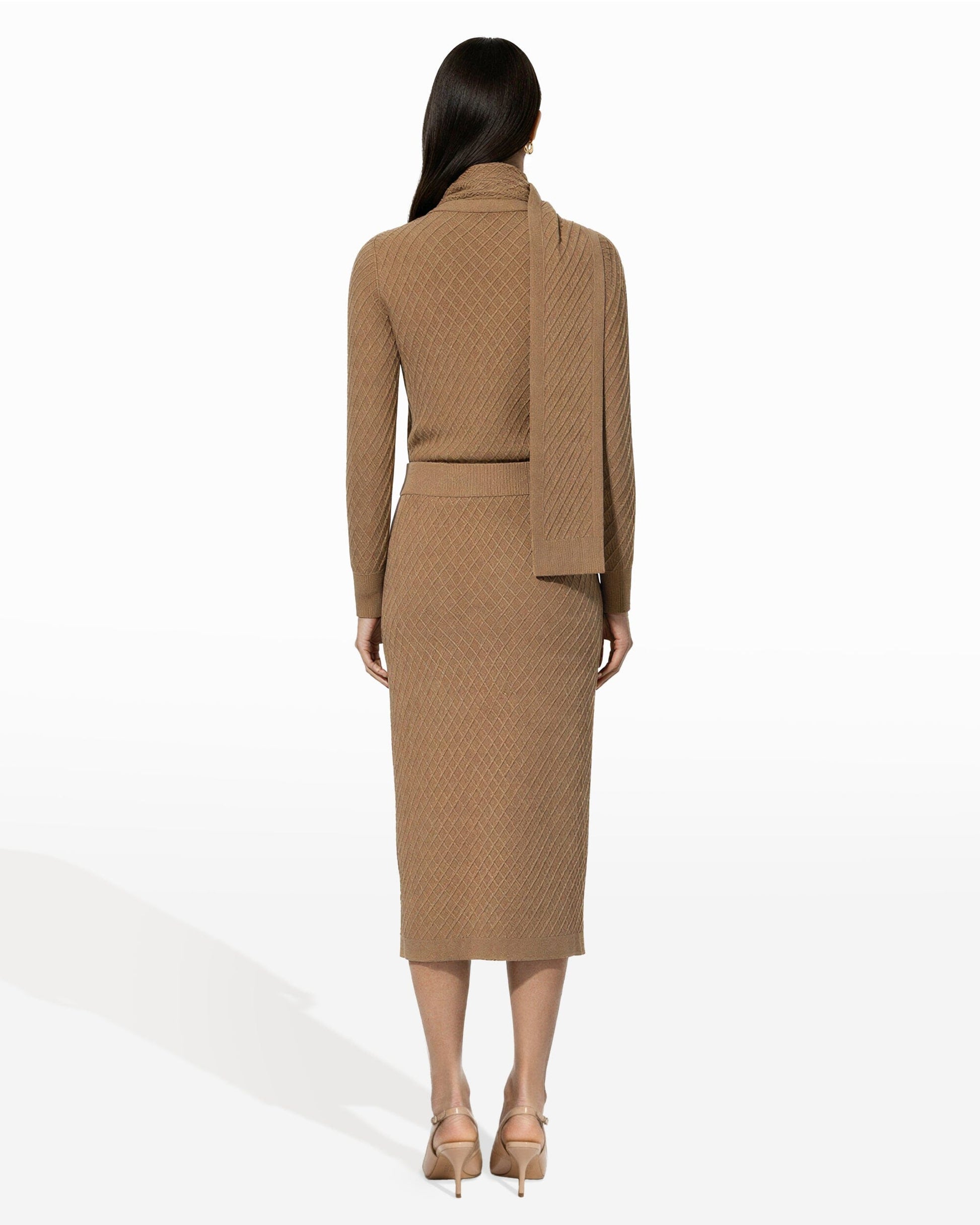 Anne Klein Diamond Stitch Skirt Sweater Skirt| Anne klein