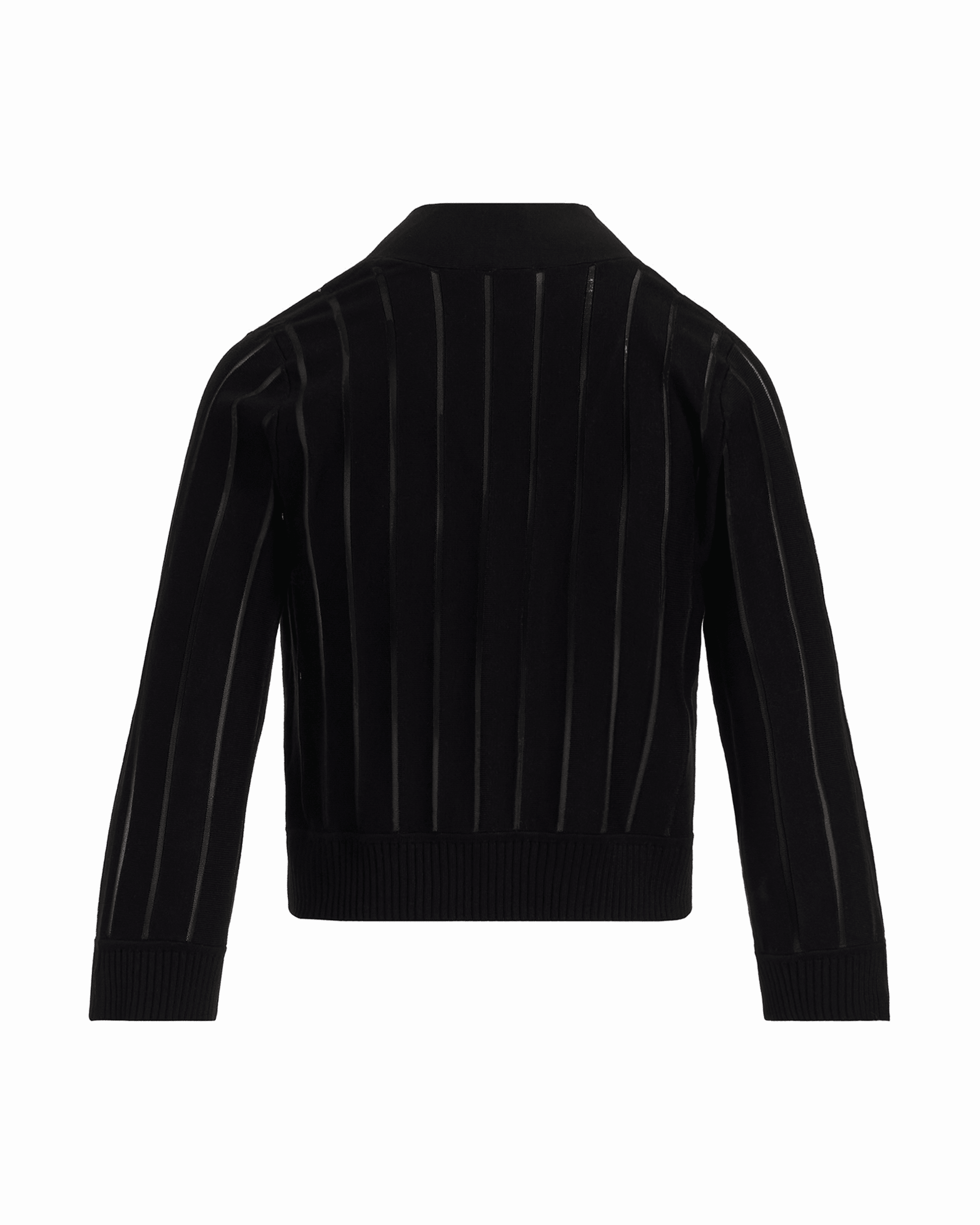 Anne Klein Petite Sheer Stripe Three-Quarter Sleeve Open Front Shrug
