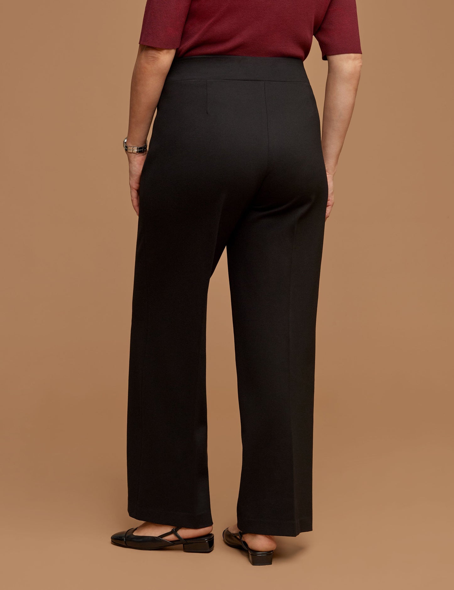 Anne Klein Plus Size Wide Leg Trousers, Pull-On