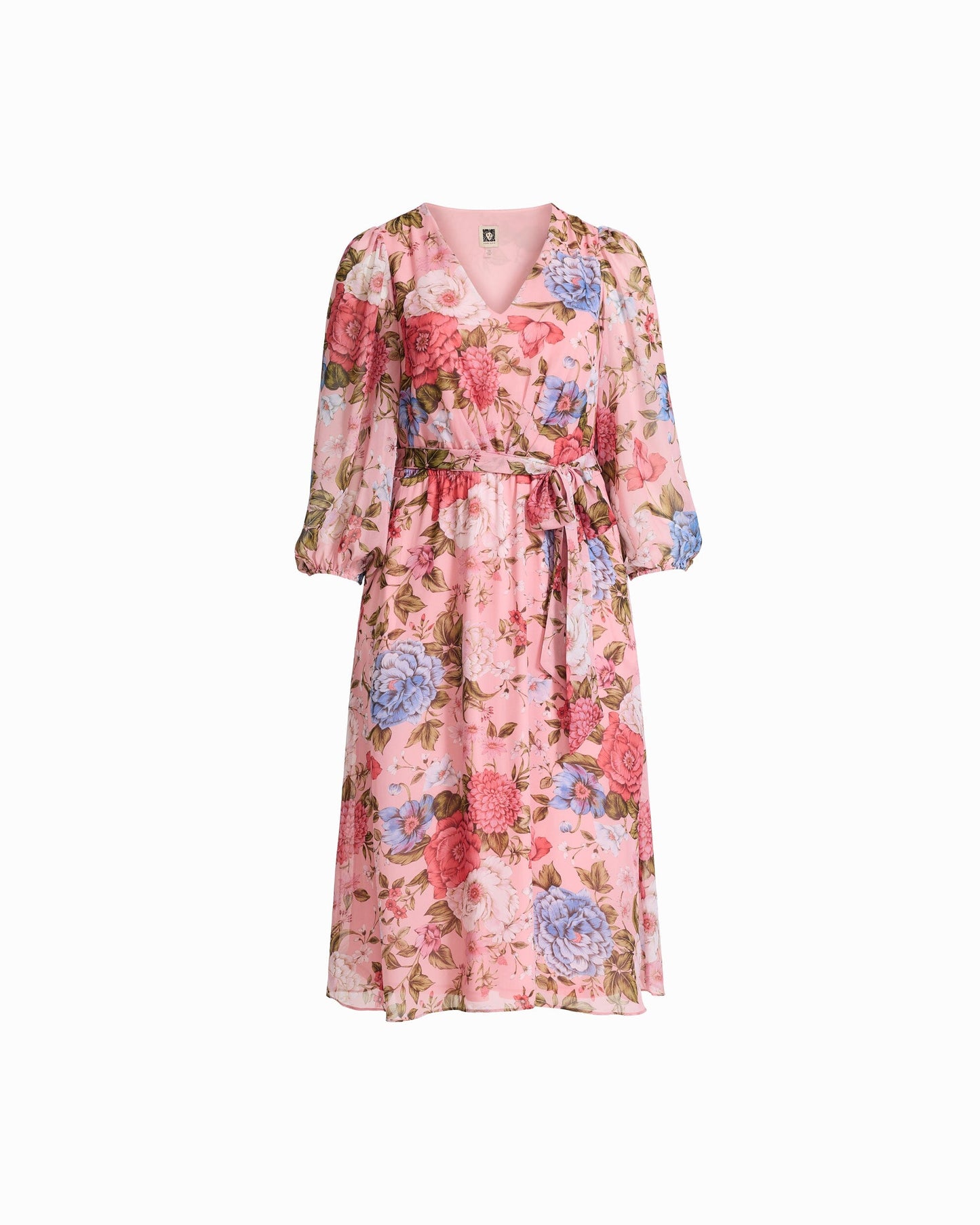 Anne Klein Three-Quarter Sleeve Midi Dress