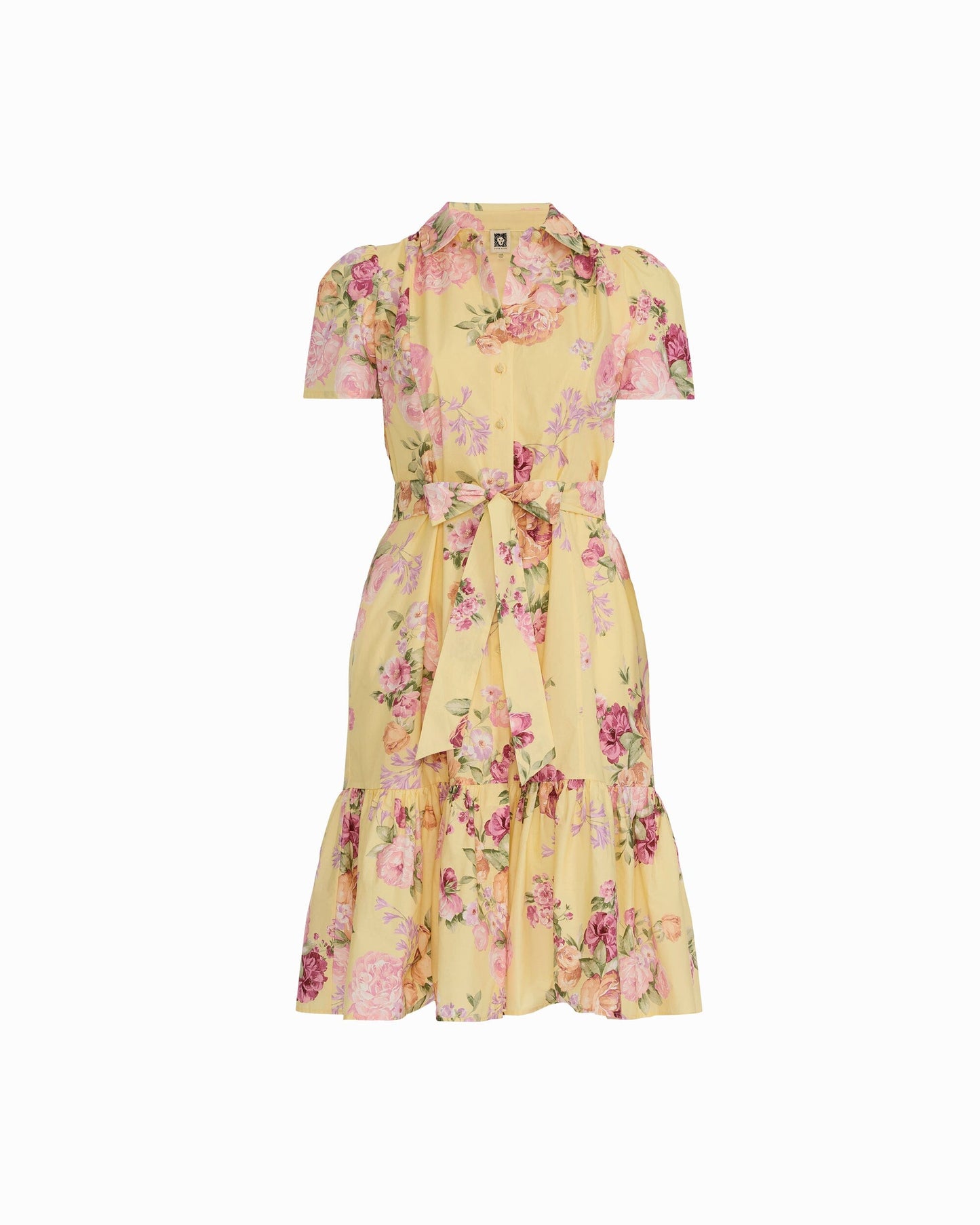 Anne Klein Short Sleeve Tiered Shirt Dress