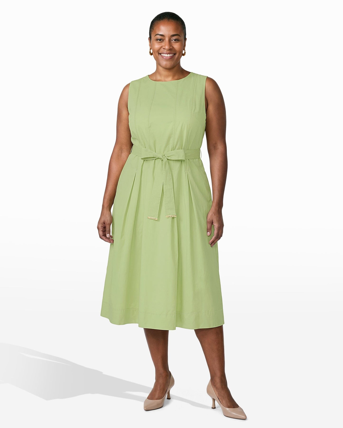 Anne Klein Paneled Bodice Midi Dress