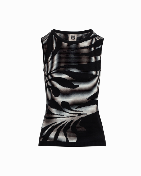 Anne Klein Ottoman Jacquard Sleeveless Tank
