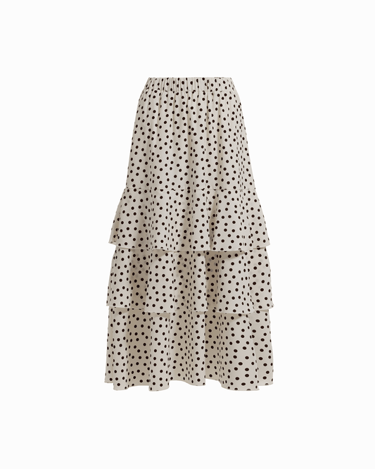Anne Klein Tiered Lined Pull-On Skirt