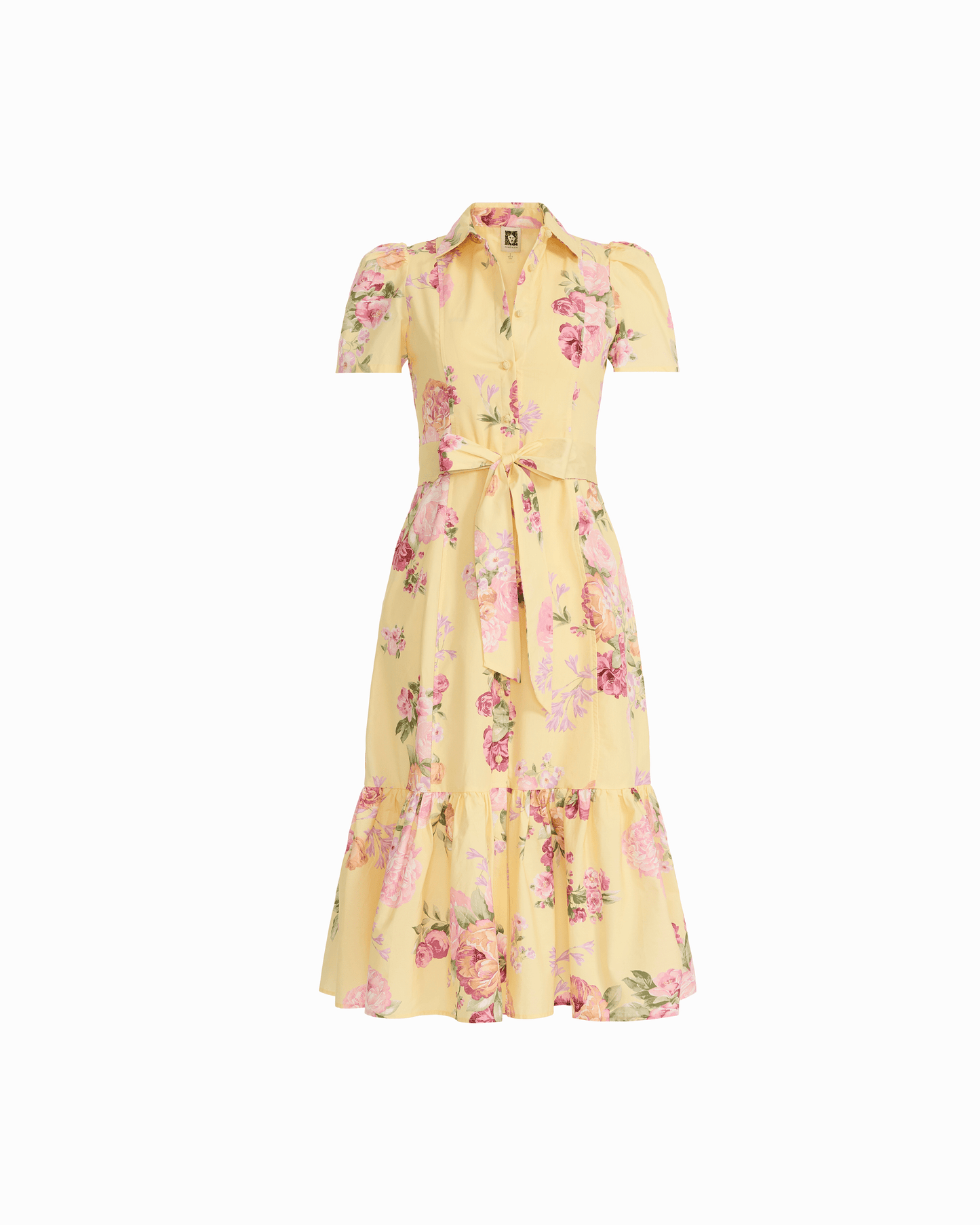 Anne Klein Short Sleeve Tiered Shirt Dress