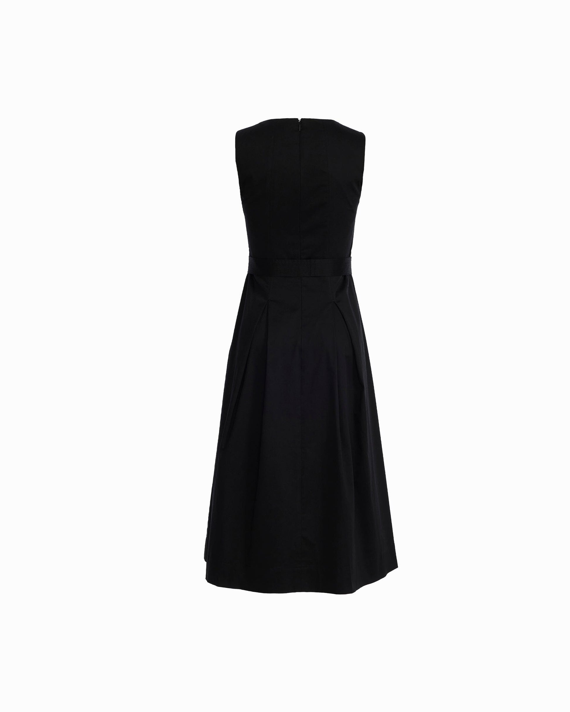 Anne Klein Paneled Bodice Jewel Neck Midi Dress