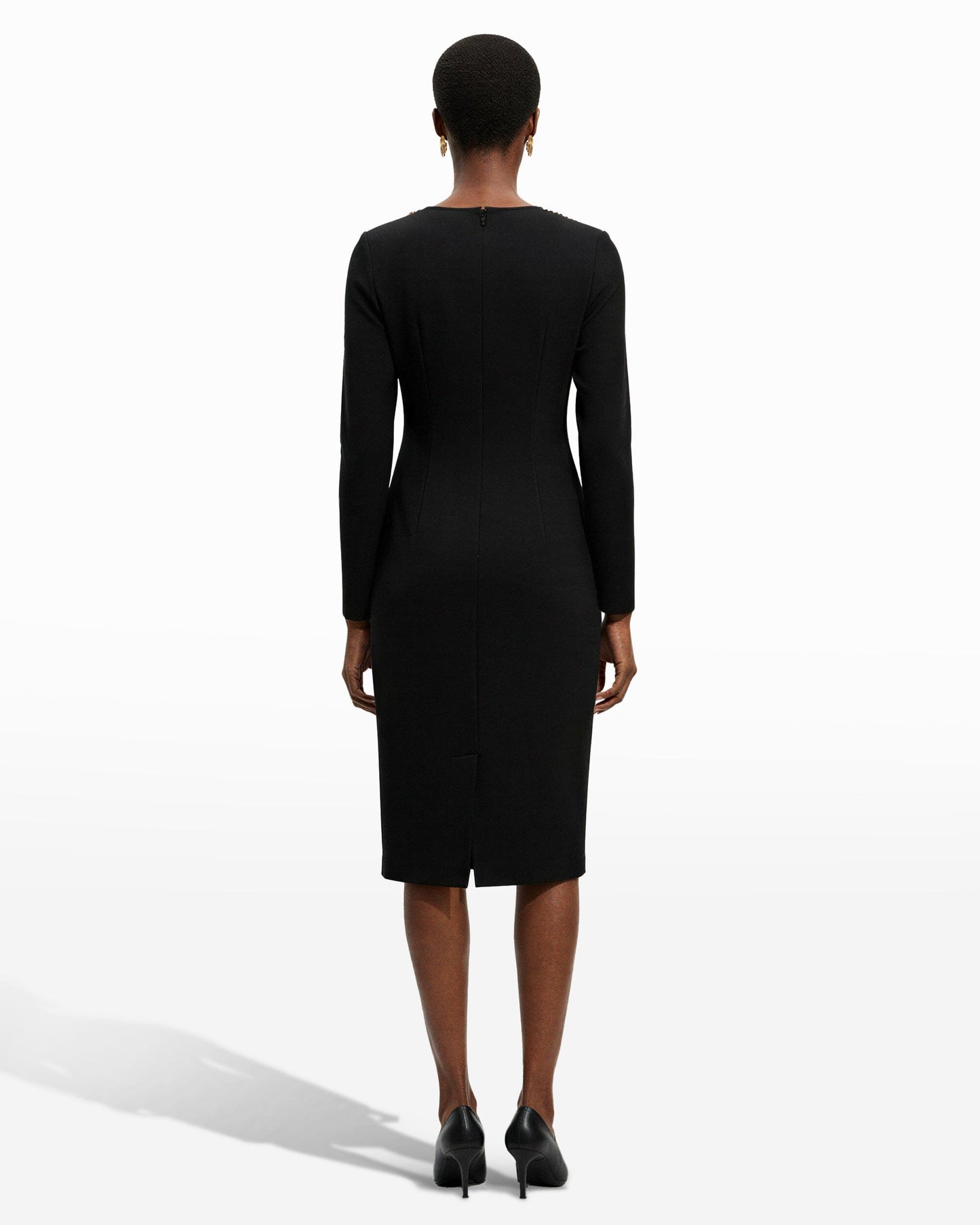 Anne Klein Strong Shoulder Midi Dress