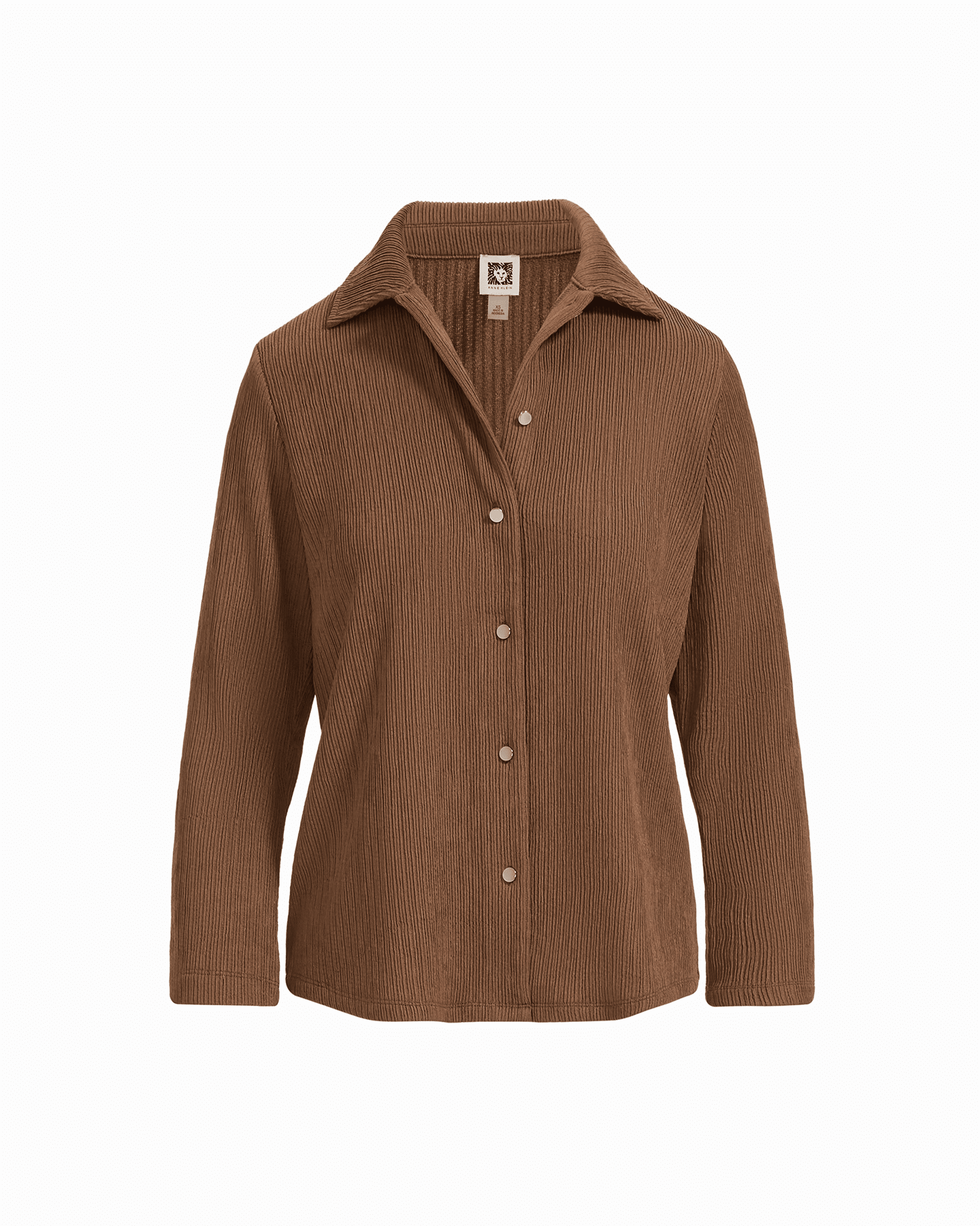 Anne Klein Long Sleeve Button-Down Shirt with Roll Cuff