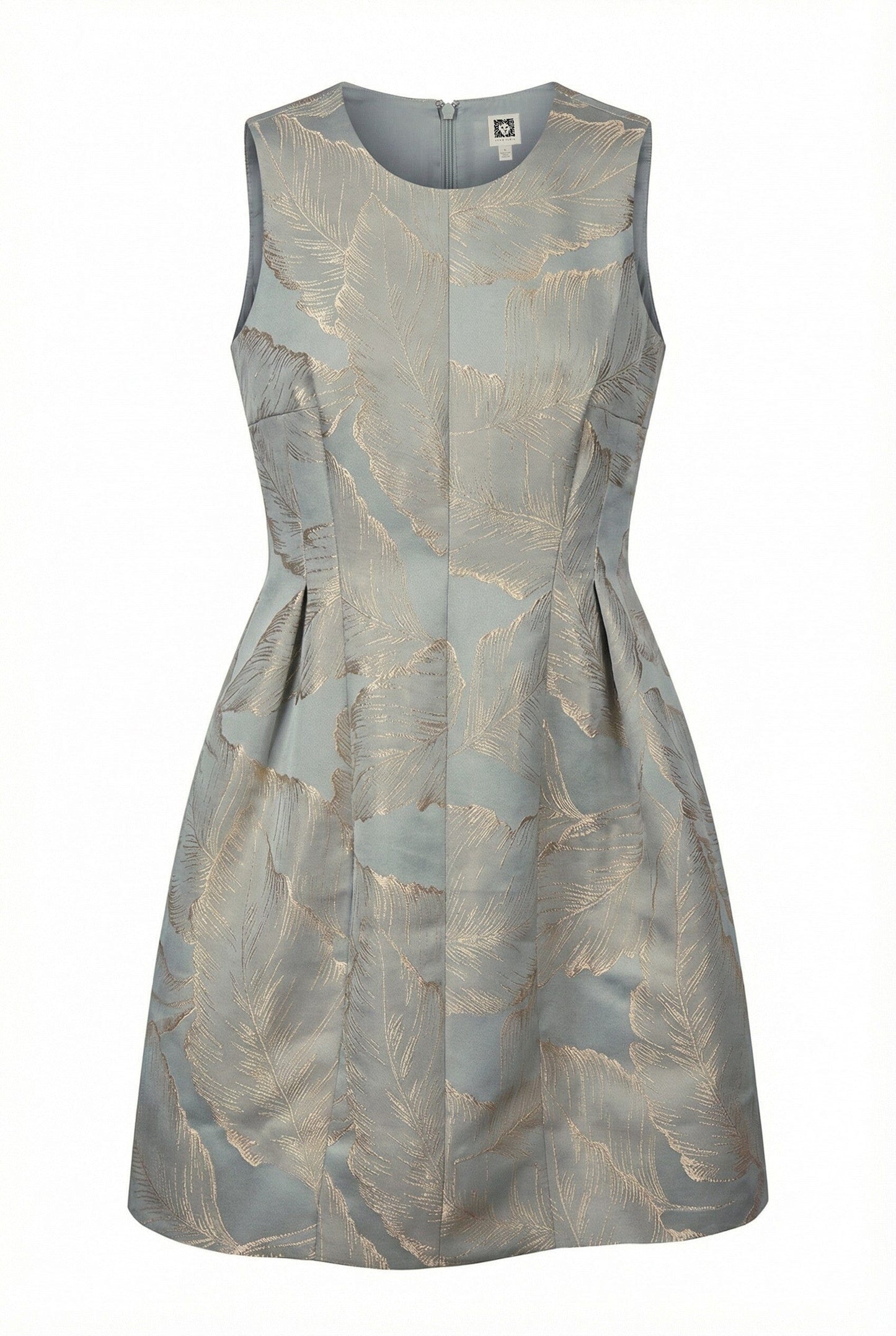 Anne Klein Satin Fit & Flare Dress with Pleats