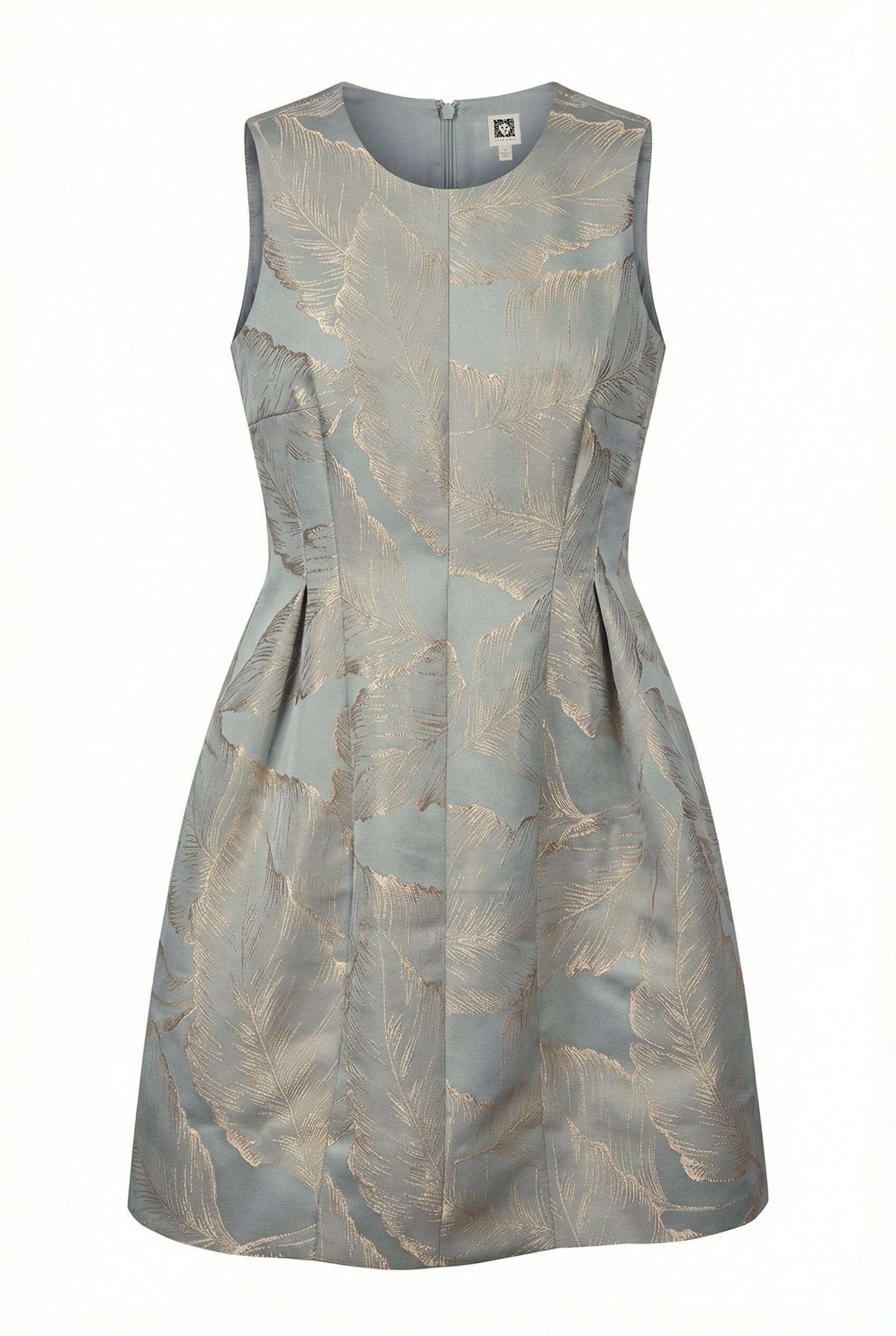 Anne Klein Satin Fit & Flare Dress with Pleats