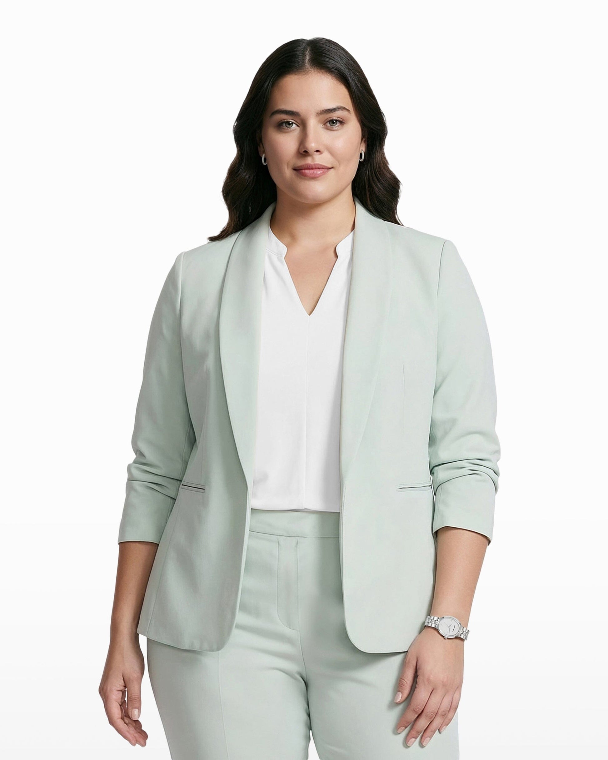Anne Klein Plus Size Shawl Collar Open Front Jacket