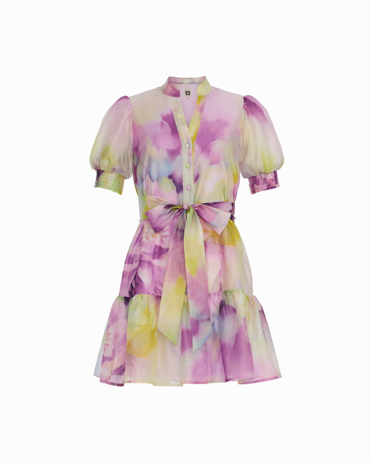 Anne Klein Puff Sleeve Shirt Dress