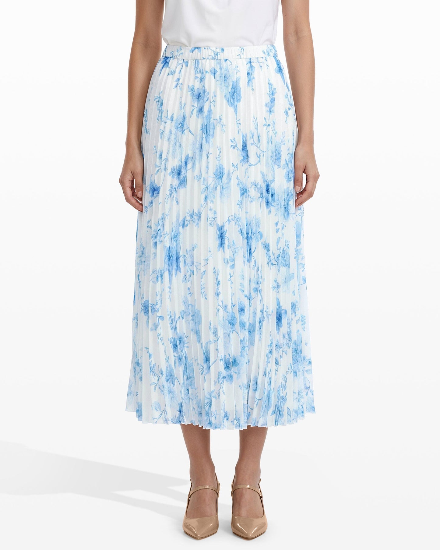 Anne Klein Pleated Lined Skirt