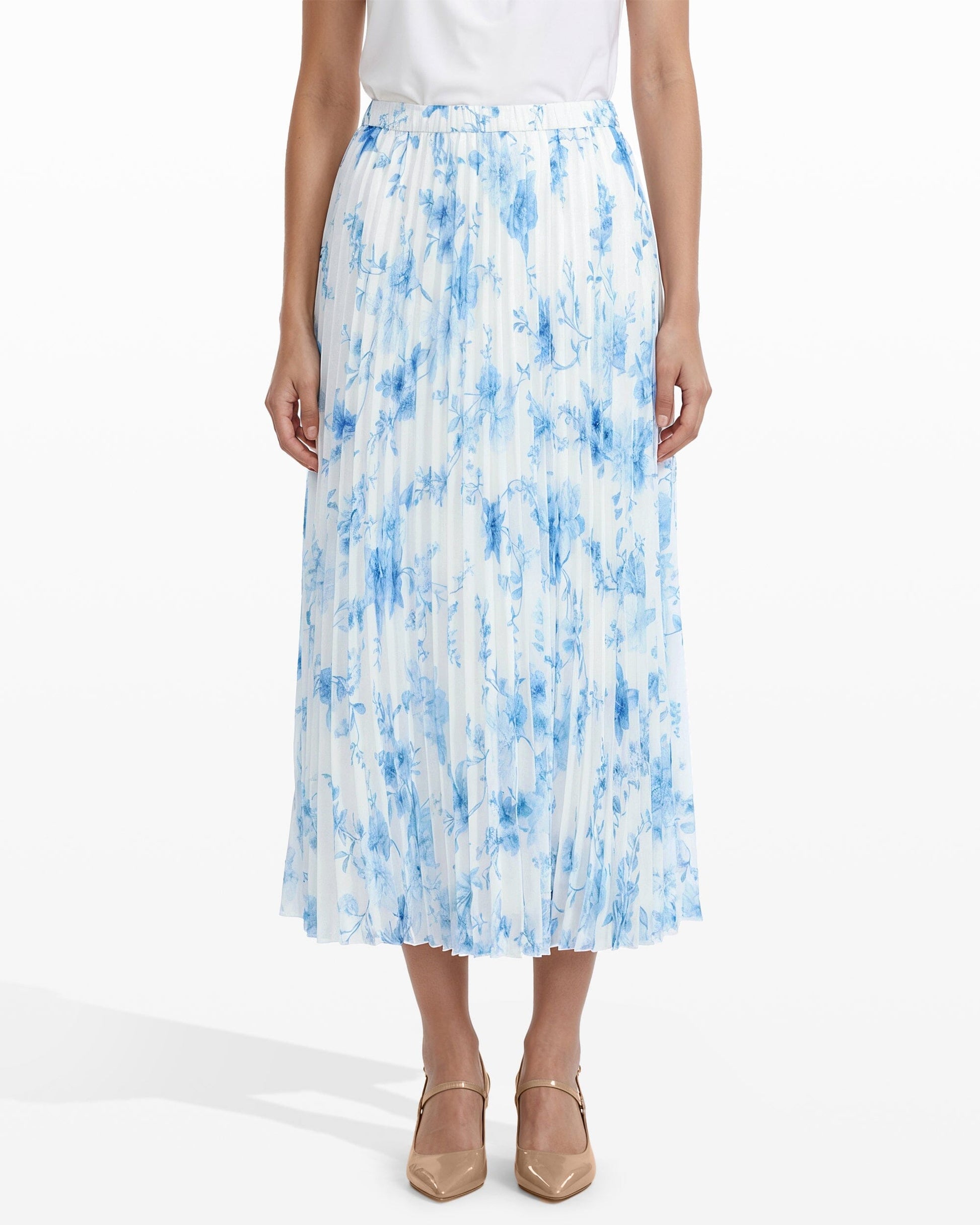 Anne Klein Pleated Lined Skirt