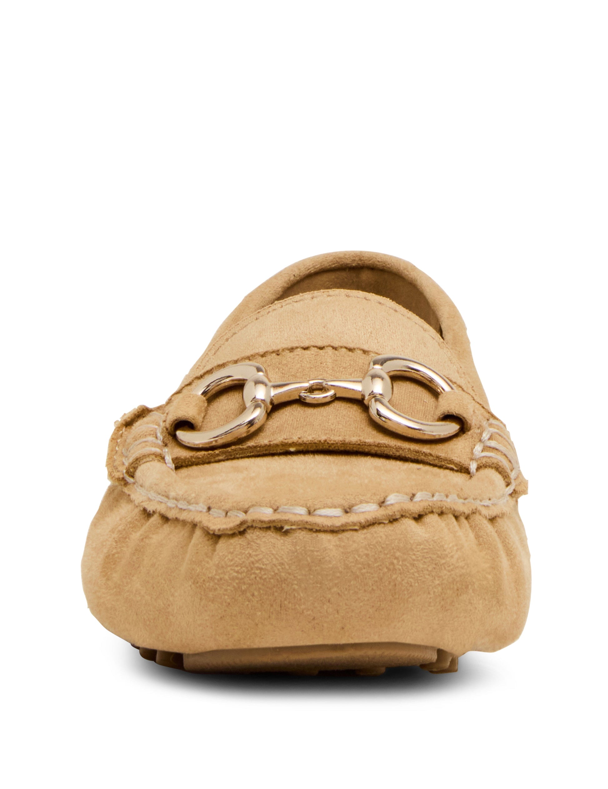 Anne Klein Chrystie Moccasin Loafer in Camel Suede