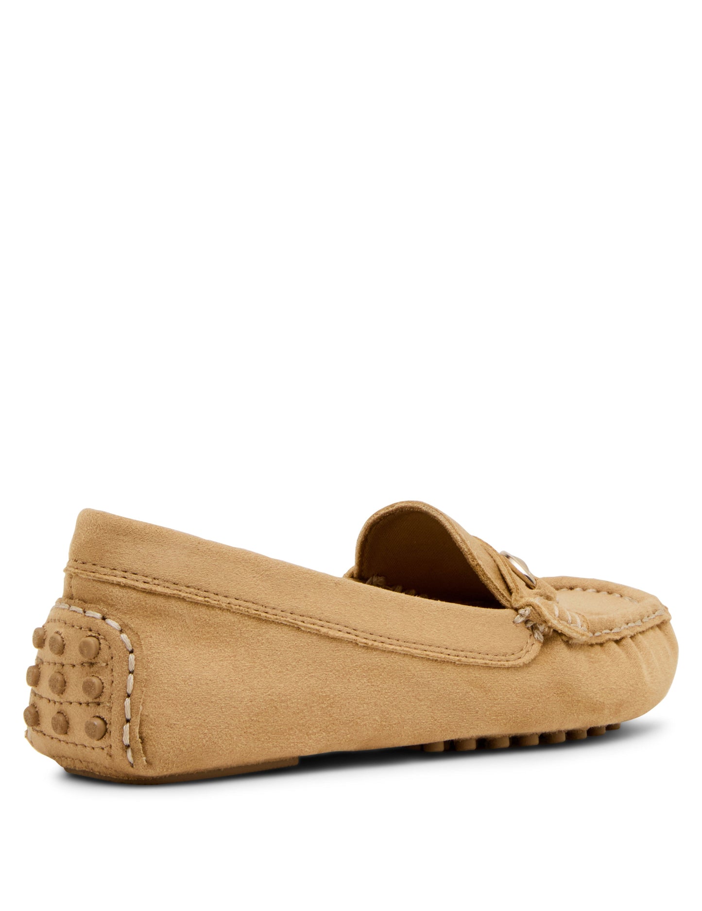 Anne Klein Chrystie Moccasin Loafer in Camel Suede