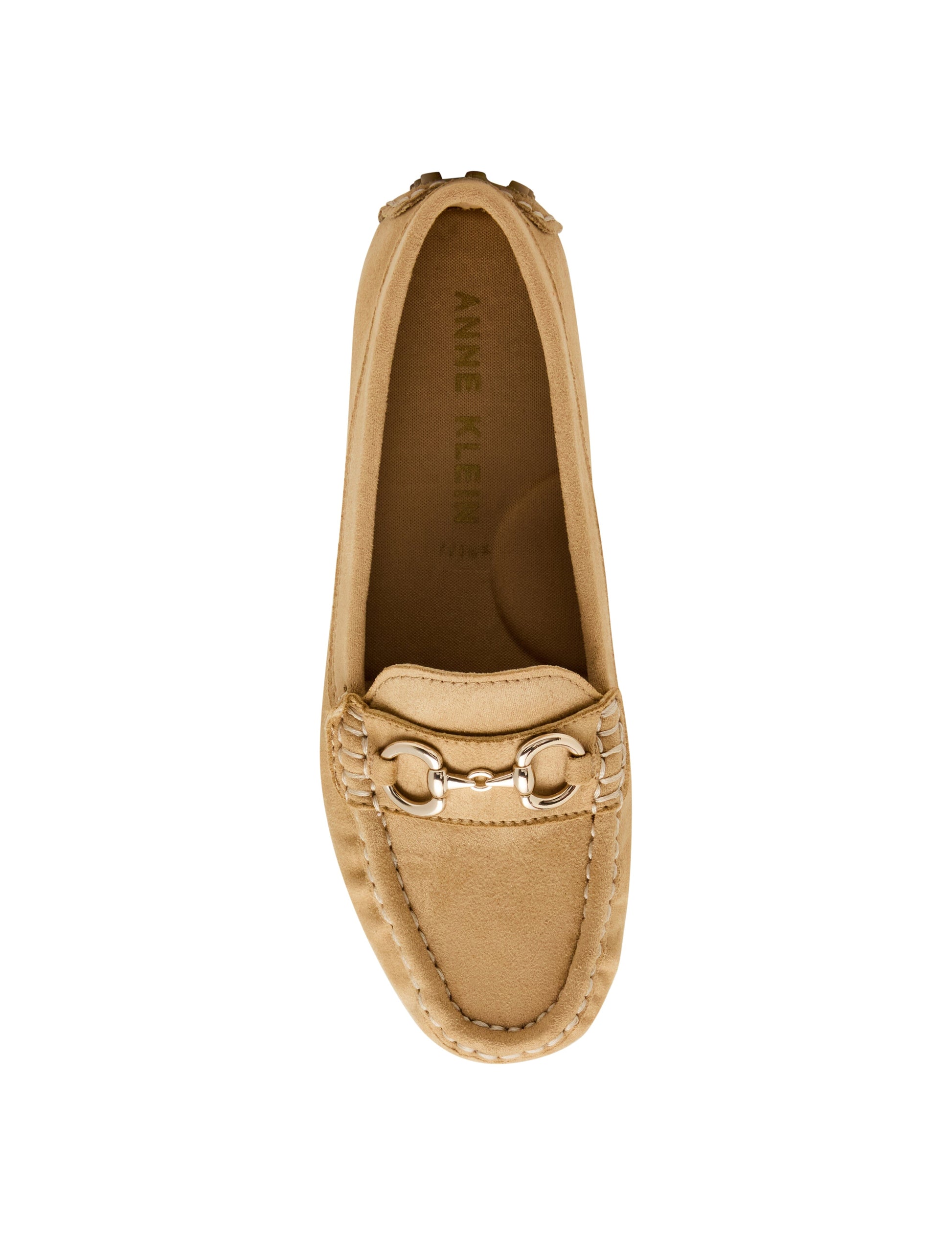 Anne Klein Chrystie Moccasin Loafer in Camel Suede