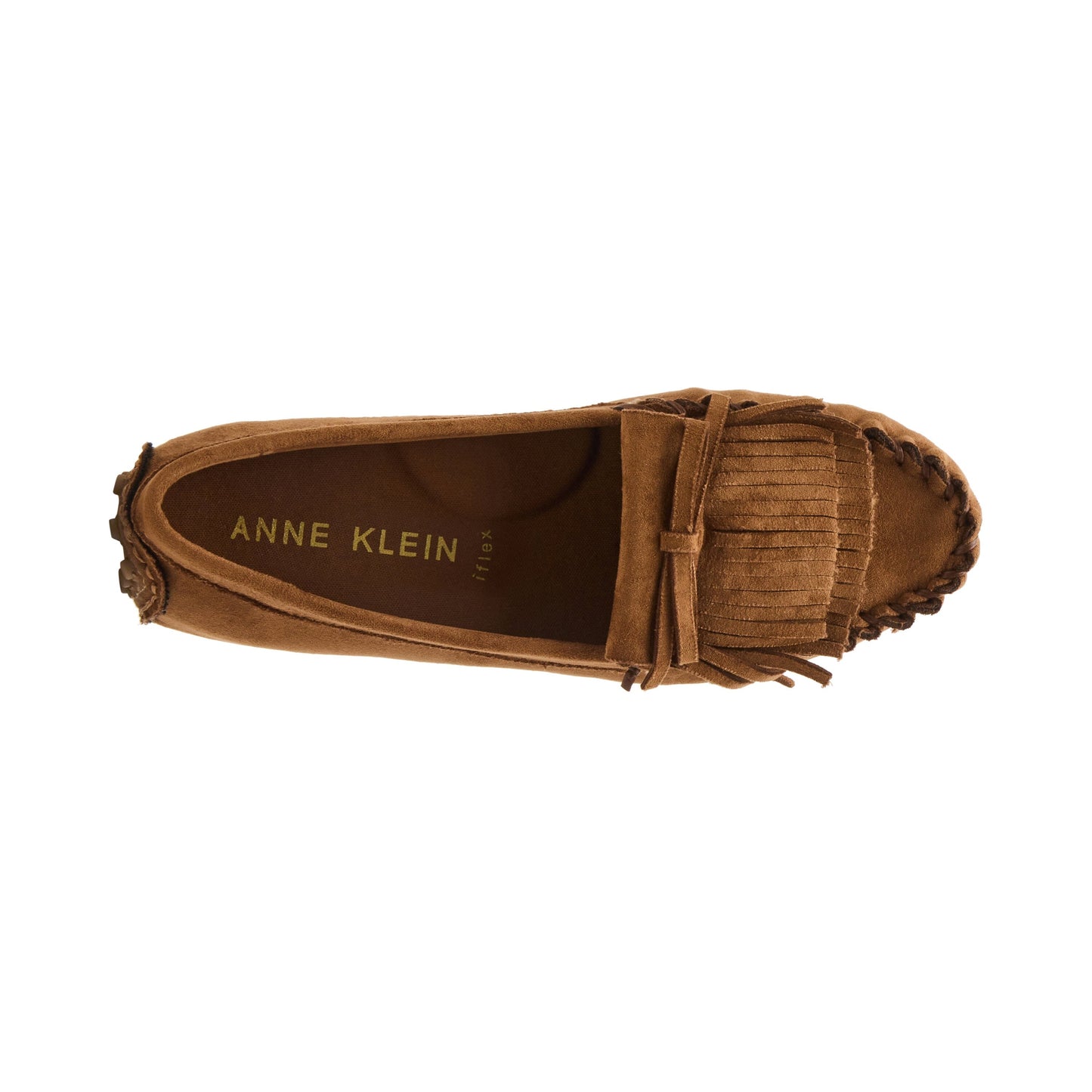Anne Klein Cali Suede Fringe Moccasin Loafer