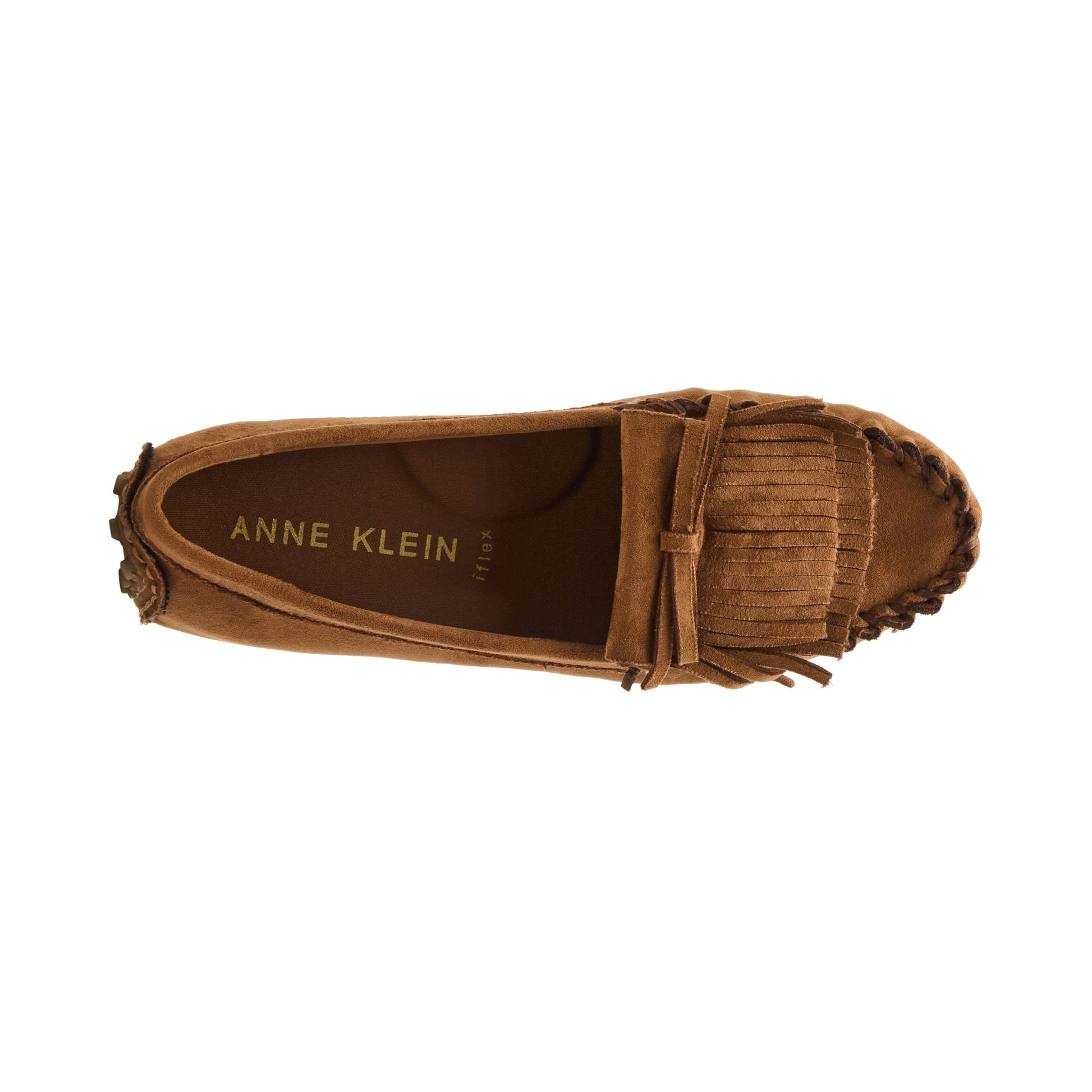 Anne Klein Cali Suede Fringe Moccasin Loafer