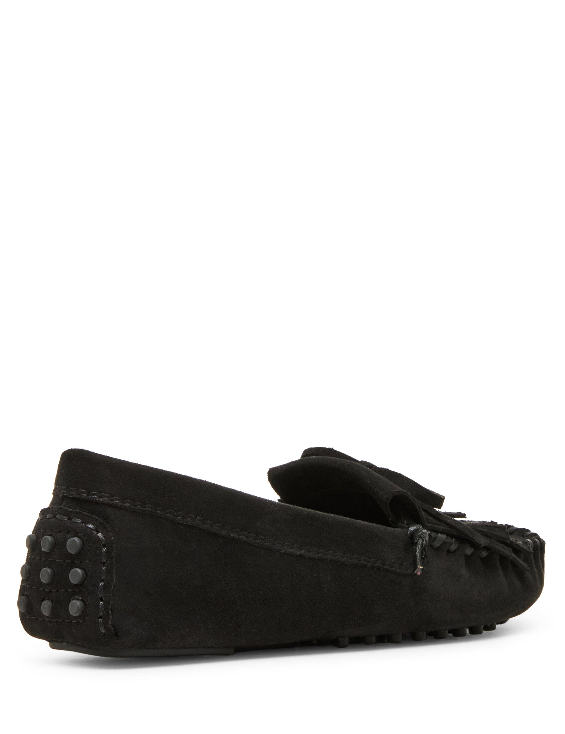 Anne Klein Cali Fringe Moccasin Loafer in Black