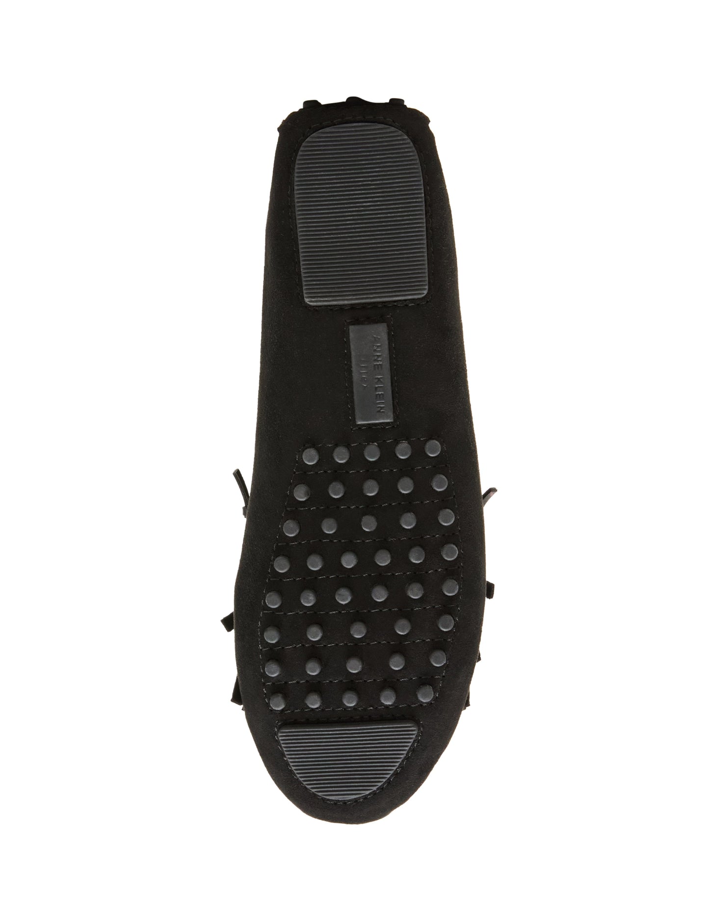 Anne Klein Cali Fringe Moccasin Loafer in Black