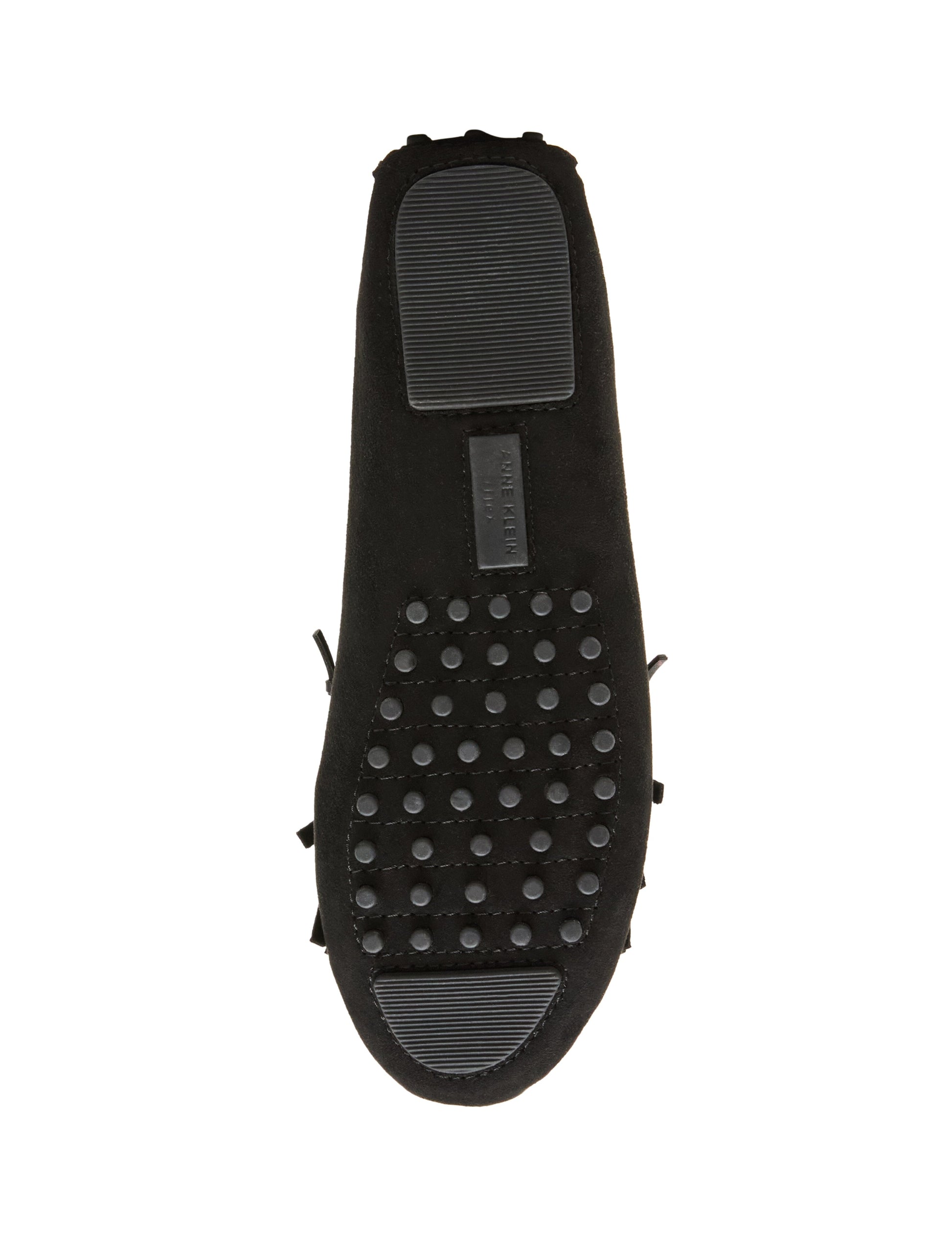 Anne Klein Cali Fringe Moccasin Loafer in Black
