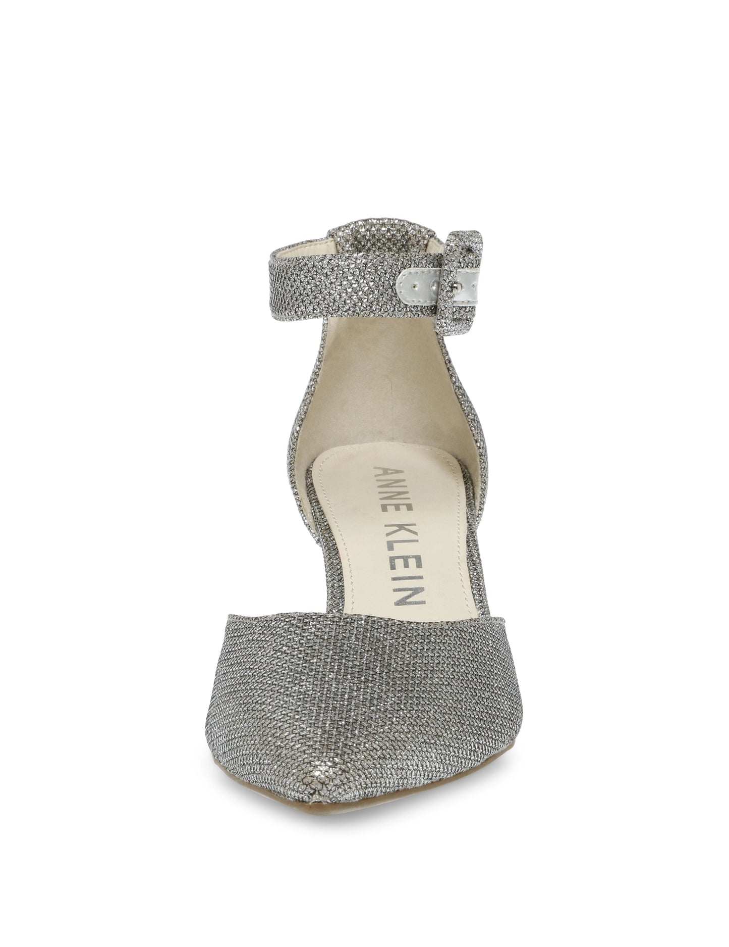 Anne Klein Fabulist Kitten Heel Pump in Silver Glitter