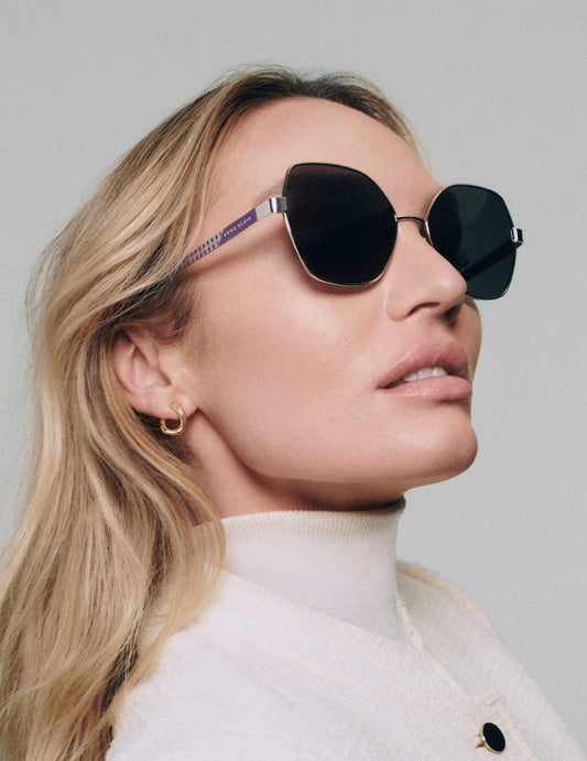 Anne Klein Anne Klein Silver Sophisticated Butterfly Sunglasses